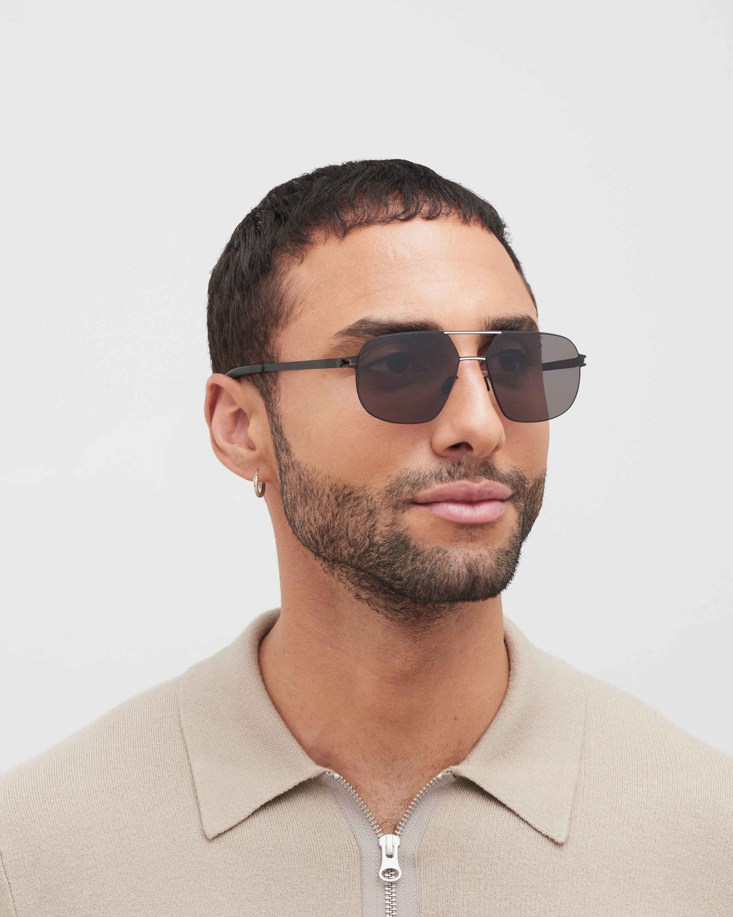 MYKITA ANGUS BLACK/WHITE Black/White / Polarized Pro Hi-Con Grey