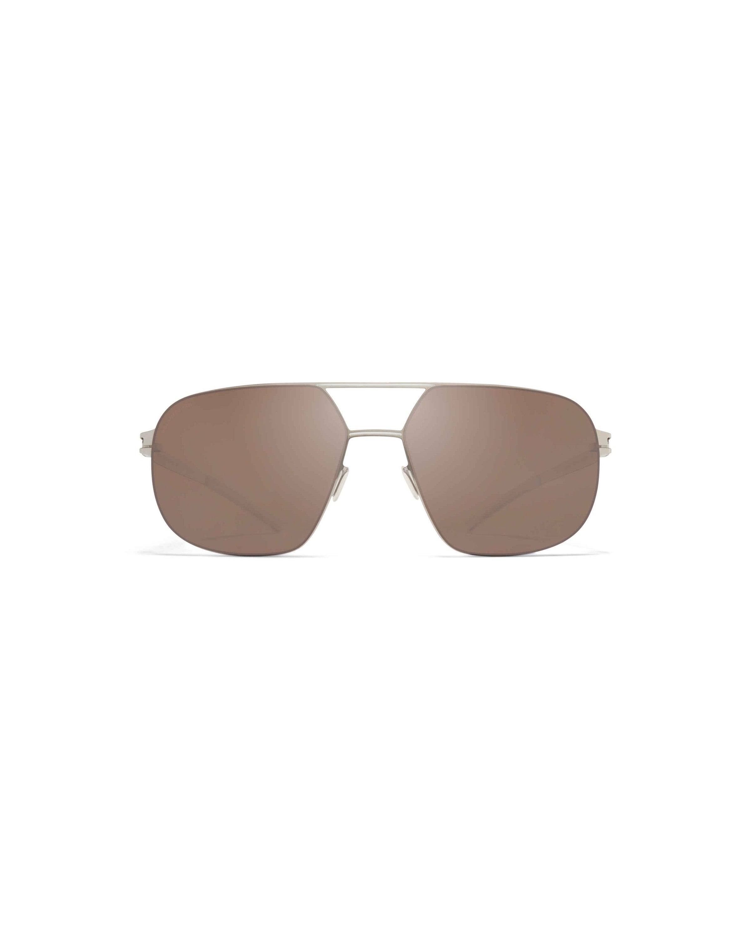 MYKITA ANGUS SILVER/WHITE Silver/White / PolPro Hi-Con BrownSilverFlash