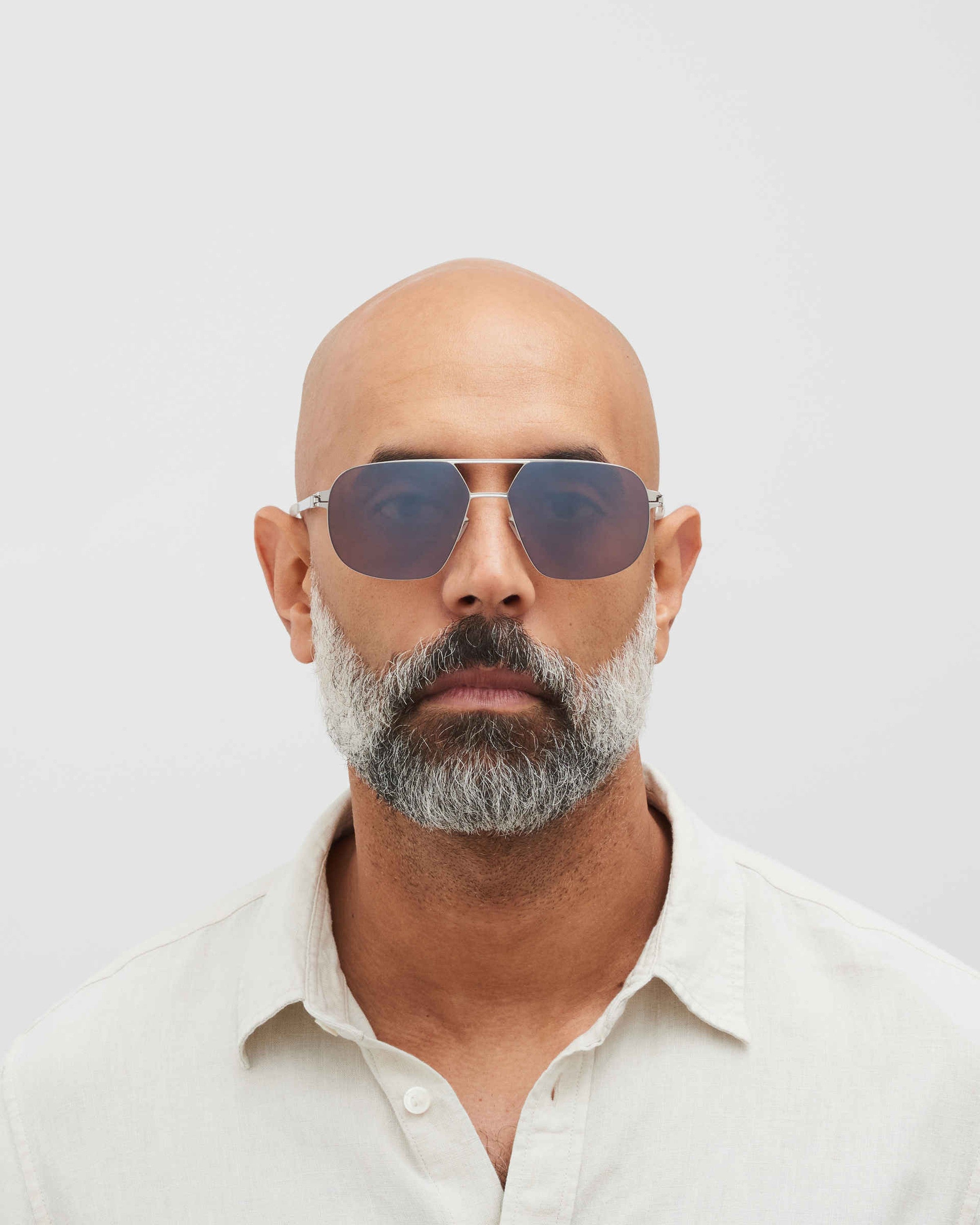MYKITA ANGUS SILVER/WHITE Silver/White / PolPro Hi-Con BrownSilverFlash