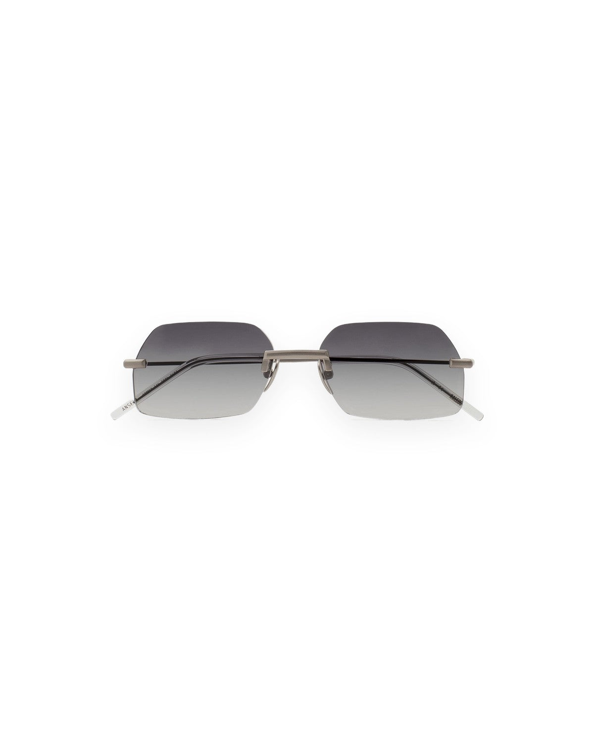 Front view of KALEOS Anselm Gun Matte Black Gradient sunglasses.