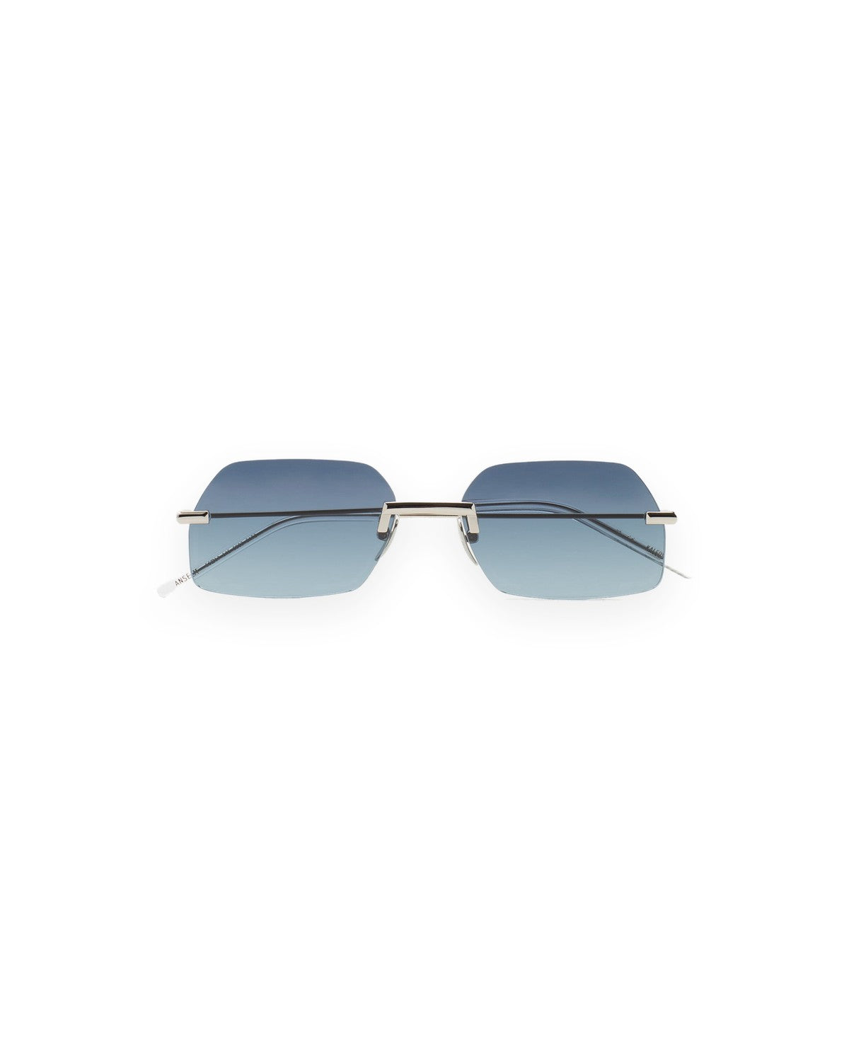 Front view of KALEOS Anselm Silver Gradient Blue sunglasses.
