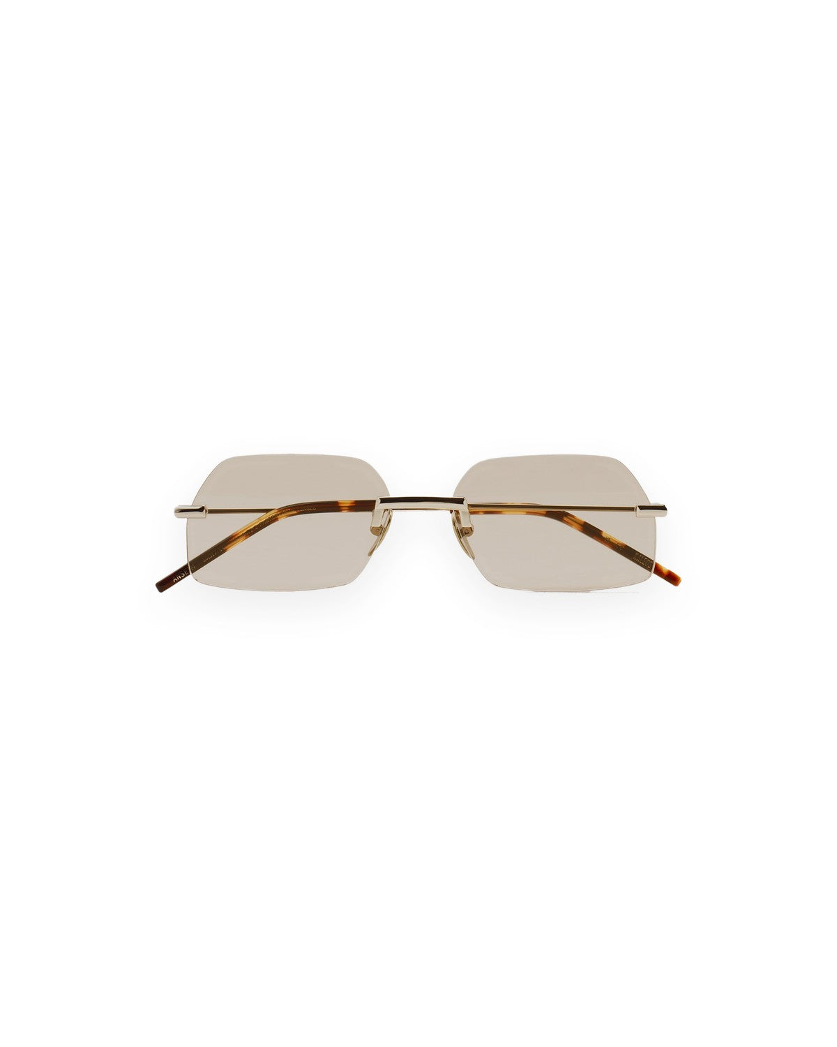 Front view of KALEOS Anselm Gold Brown Photochromic sunglasses.