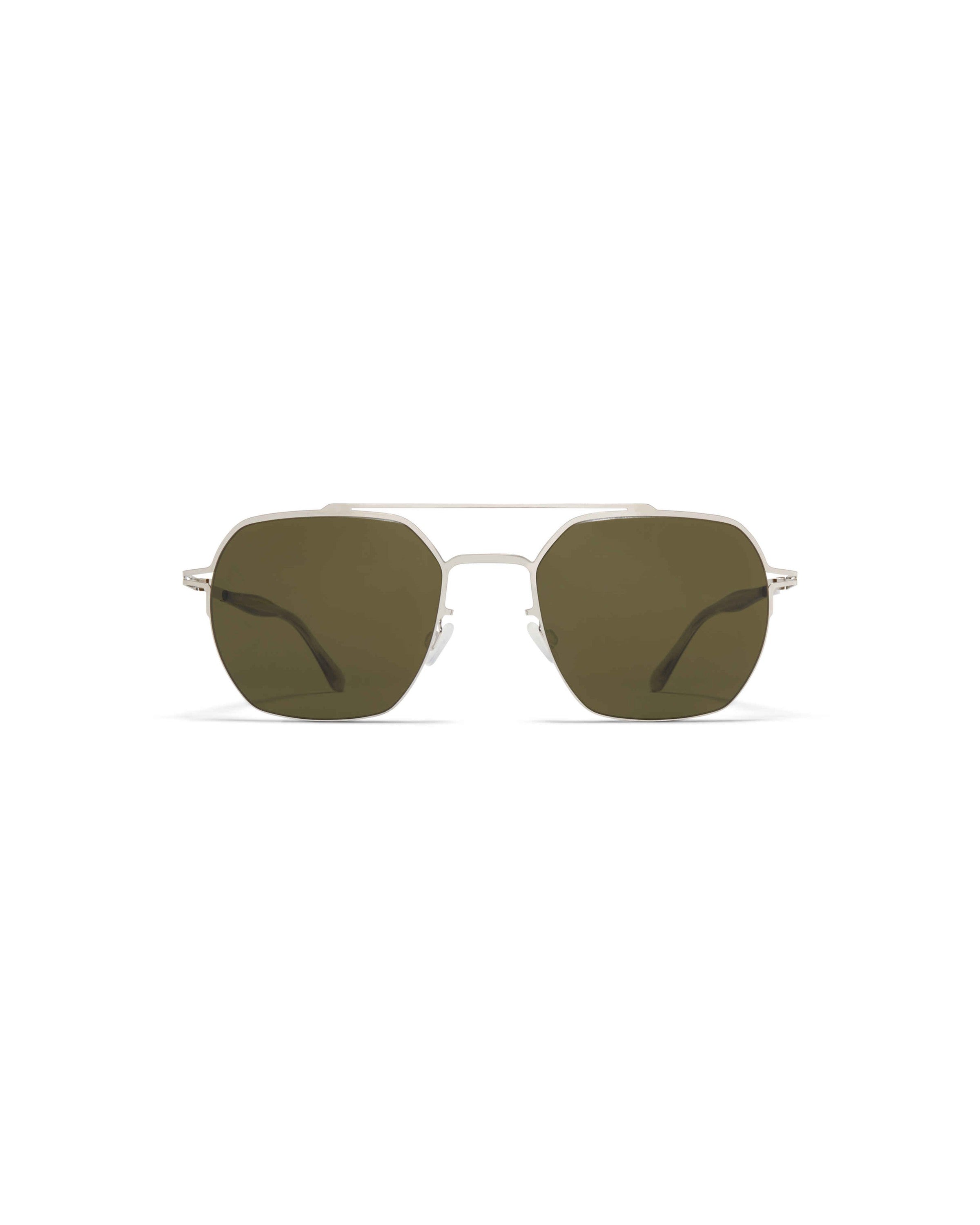 MYKITA ARLO SHINY SILVER Shiny Silver / Raw Green Solid