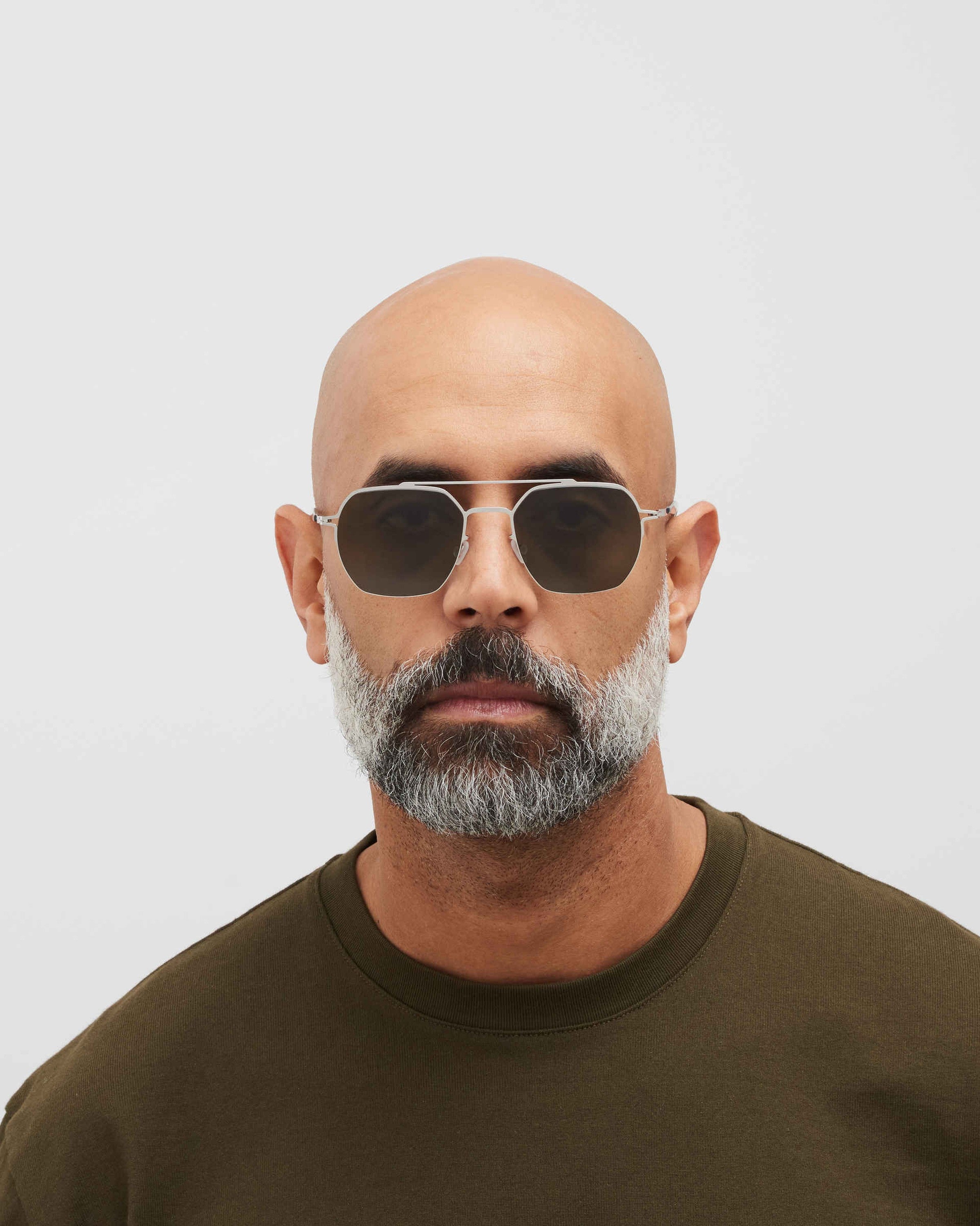 MYKITA ARLO SHINY SILVER Shiny Silver / Raw Green Solid