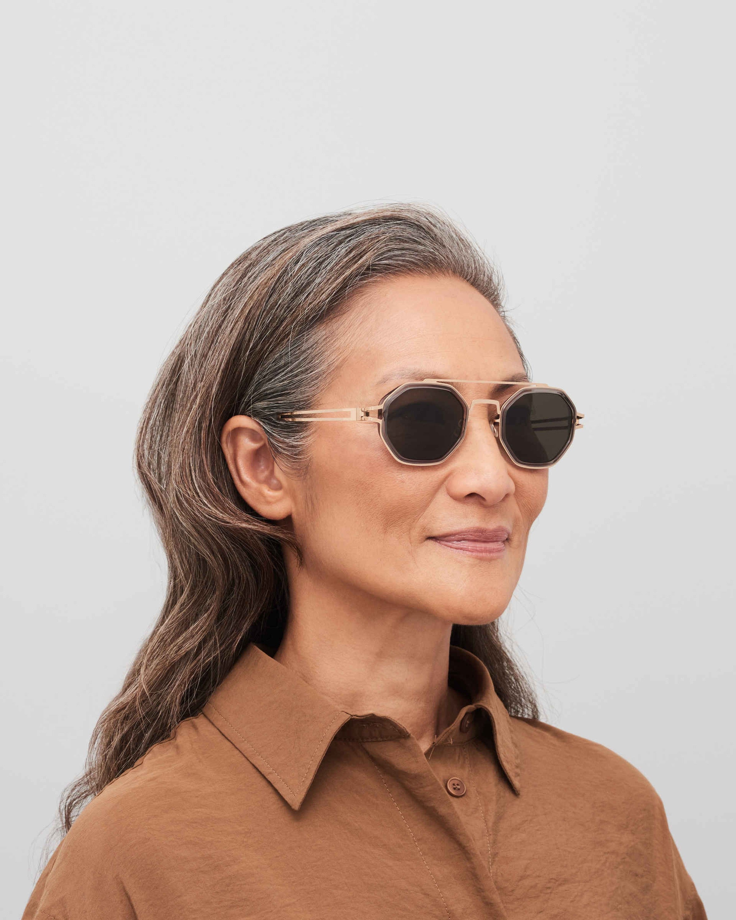 MYKITA ARTURO A83 CHAMPAGNE GOLD/CLEAR ASH Champagne Gold/Clear Ash / Rawgreen Solid