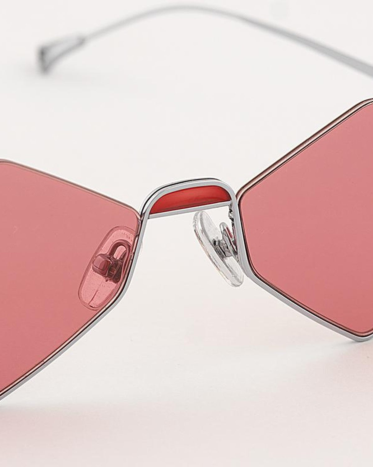 Close-up of the bridge and nose pads on EYEPETIZER ASAKUSA C.1-66 sunglasses.