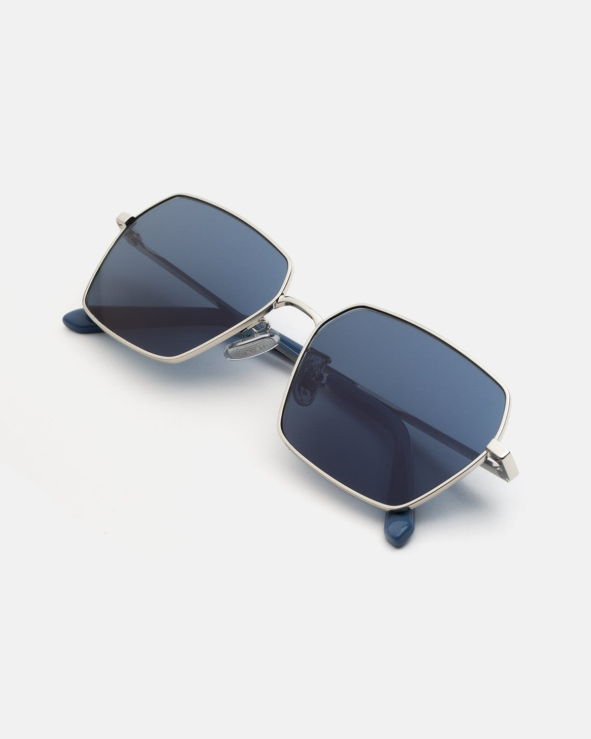 Folded view of RETROSUPERFUTURE Balarm Bluissimo sunglasses.