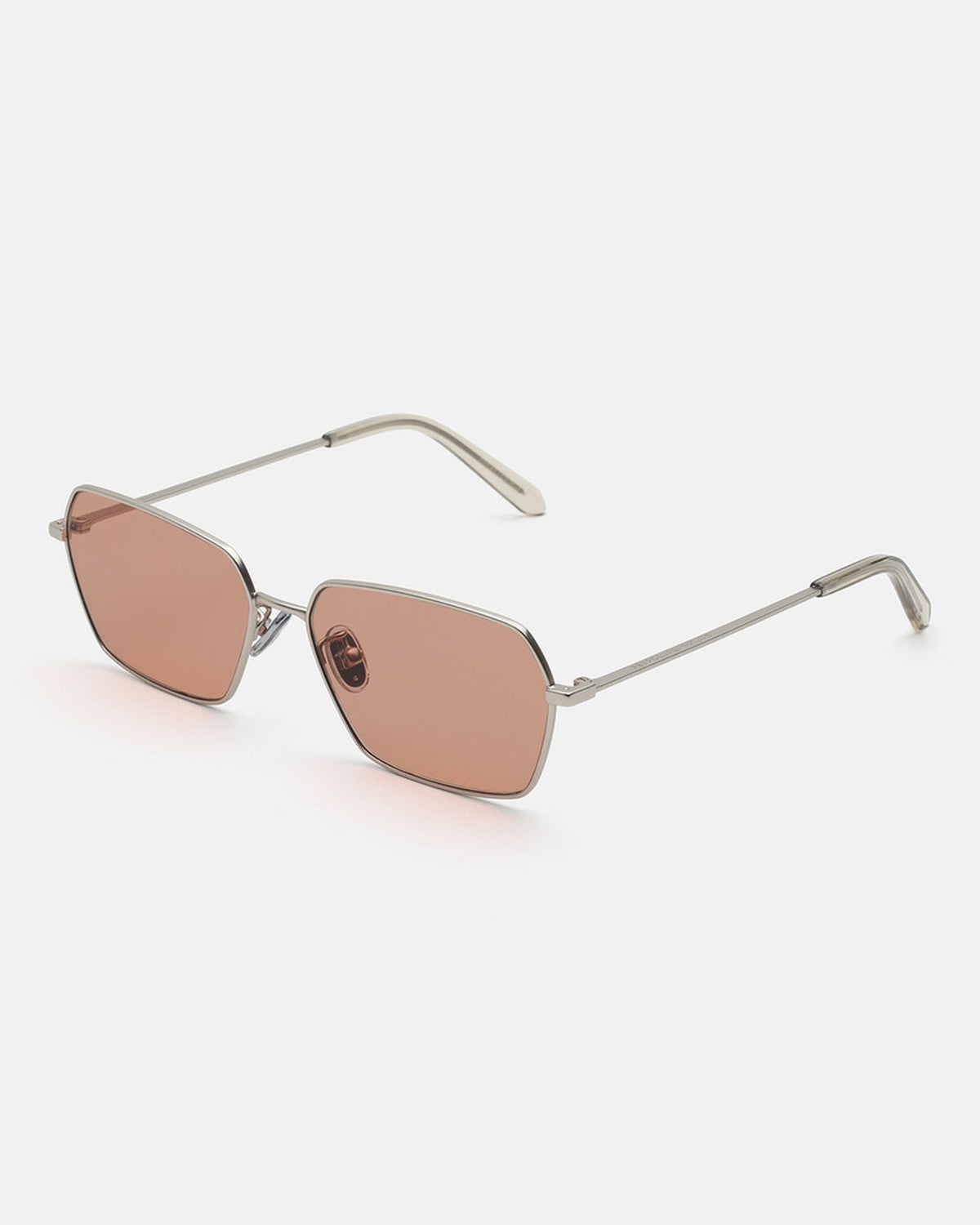 Angle view of RETROSUPERFUTURE Balarm Nebbia Rosa sunglasses.