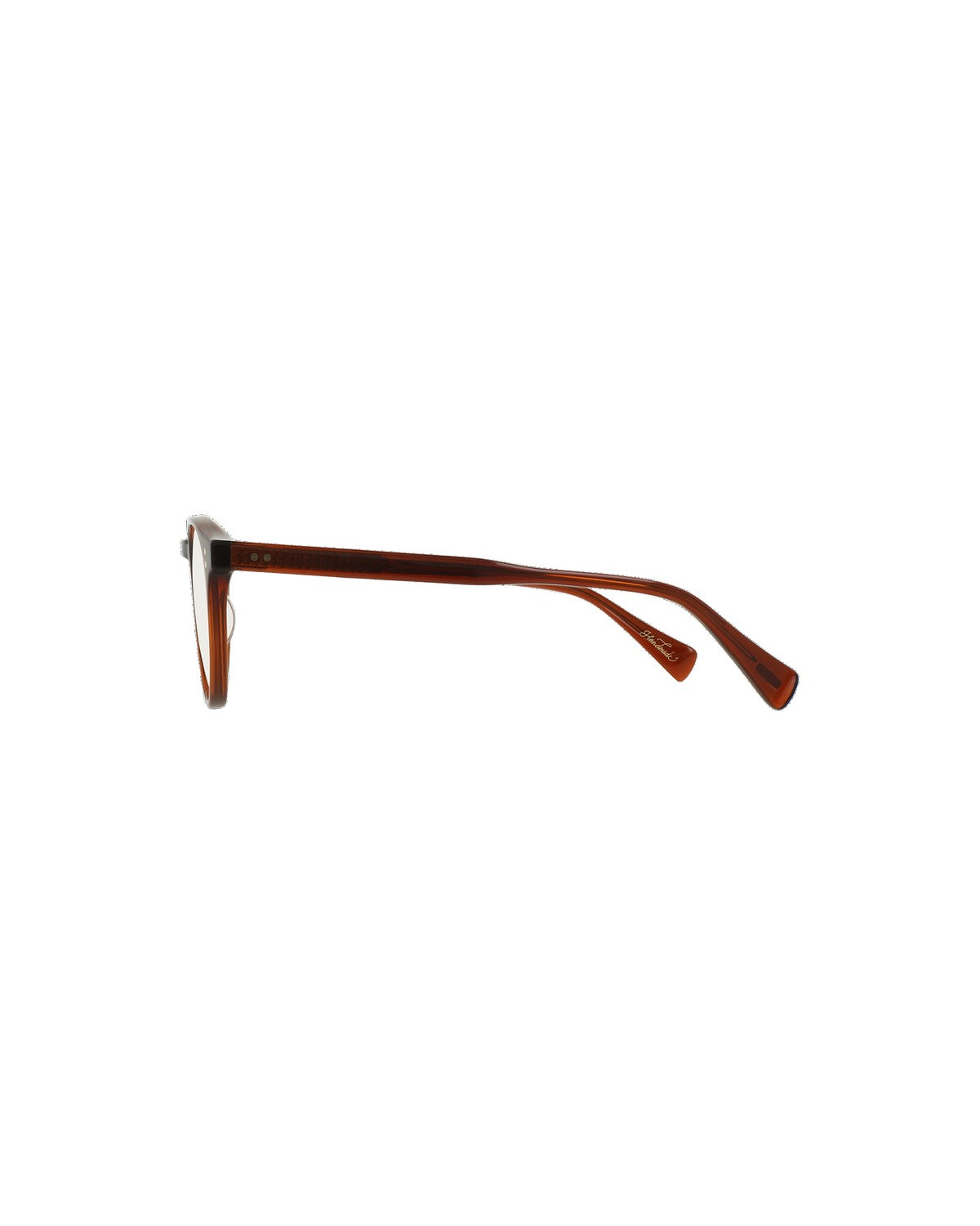 Side profile of RAEN Beal 50 Cask Clear eyeglasses.