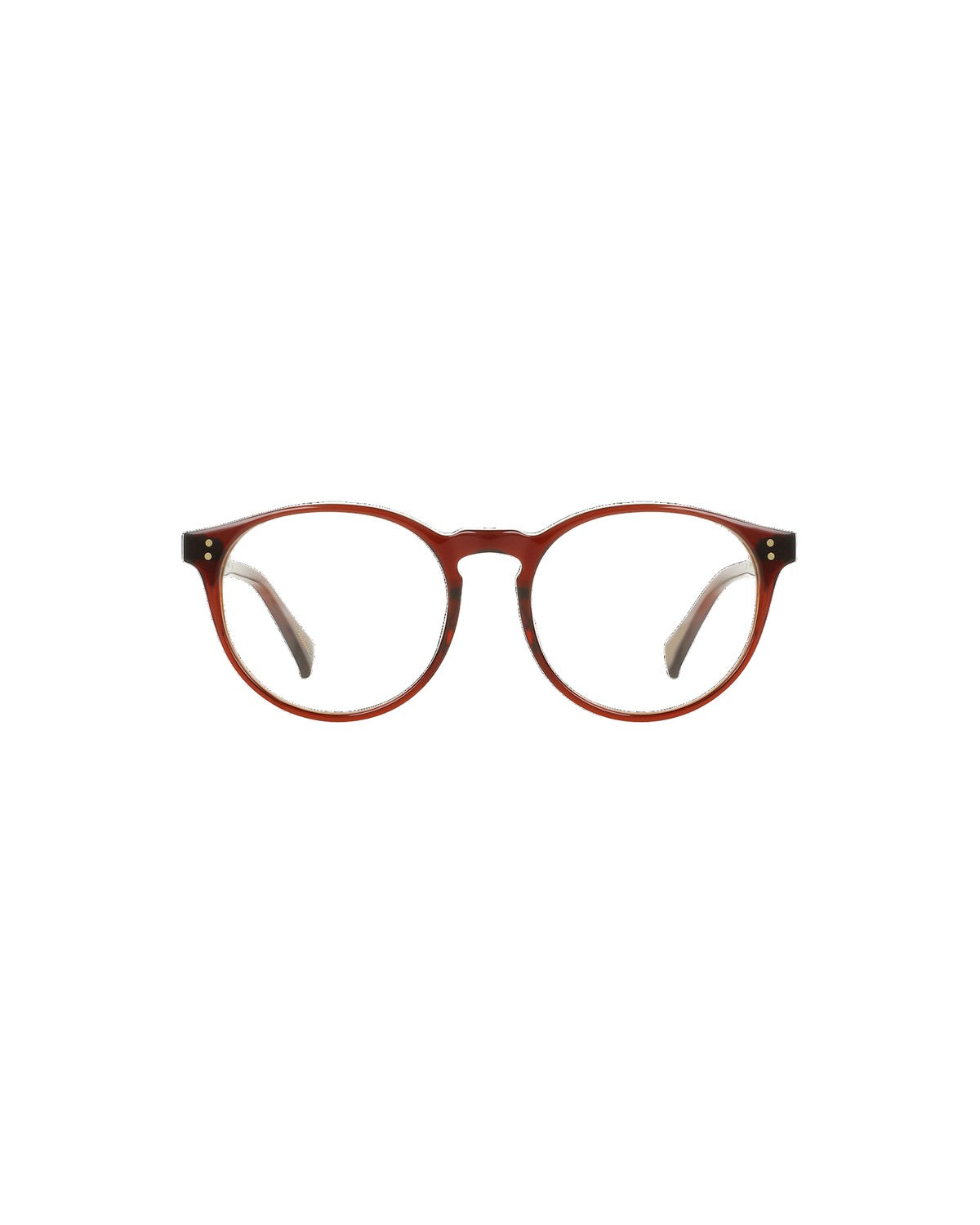 Front view of RAEN Beal 52 Cask Clear eyeglasses.