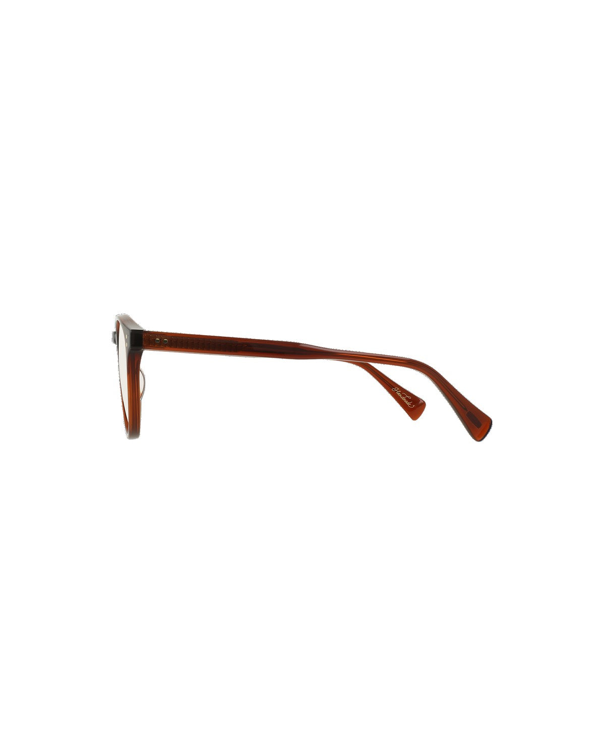 Side profile of RAEN Beal 52 Cask Clear eyeglasses.