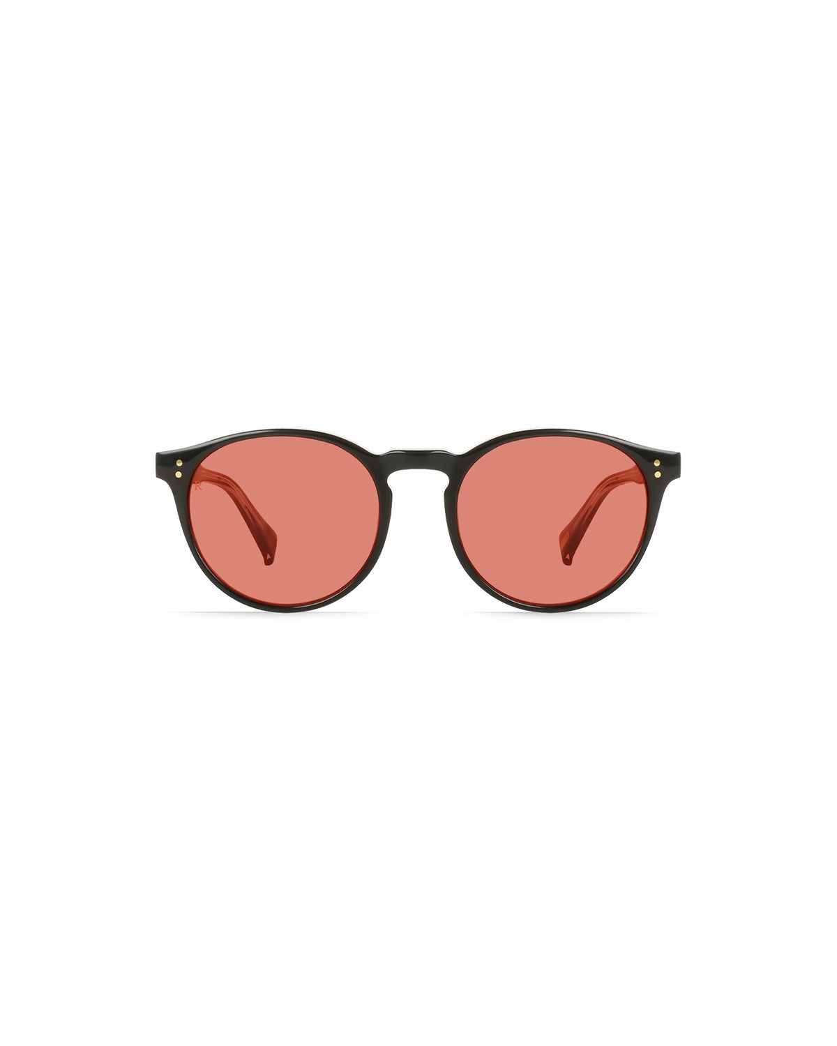 Front view of RAEN Beal Sun 50 Crystal Black Dune sunglasses.
