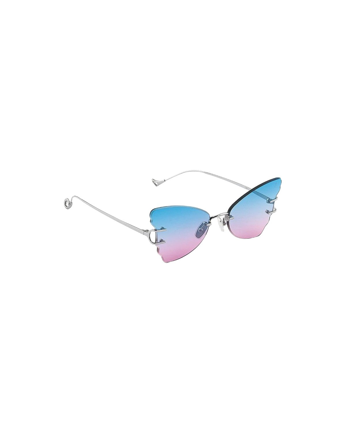 Angled view of EYEPETIZER BEAT C.1-42F sunglasses showing the silver temples and gradient lenses.