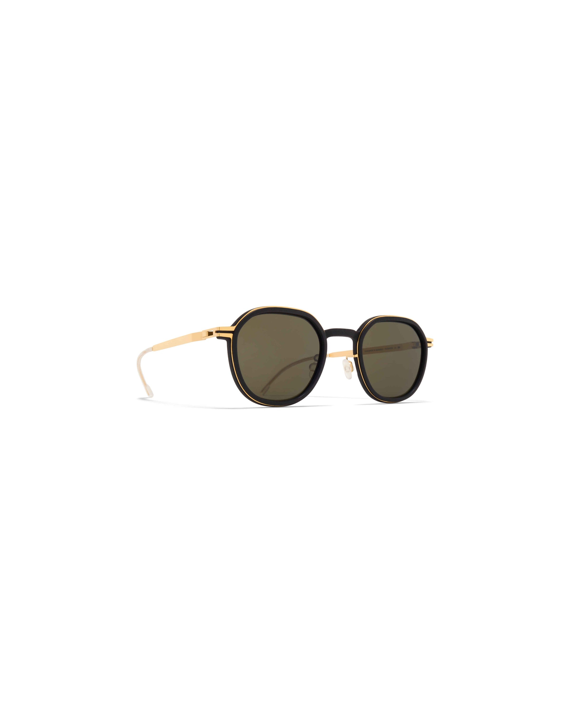MYKITA BIRCH MH7 PITCH BLACK/GLOSSY GOLD Pitch Black/Glossy Gold / Rawgreen Solid