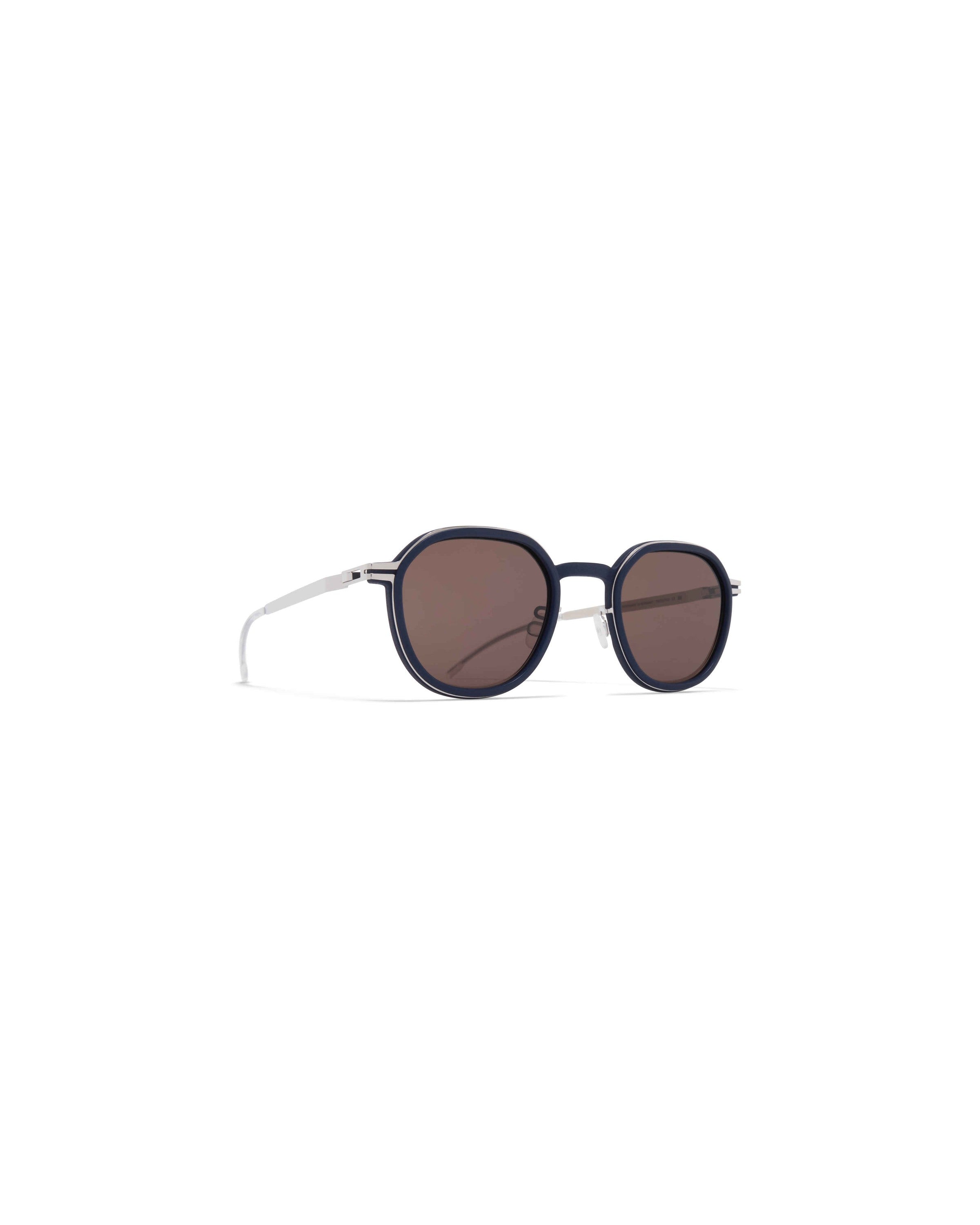 MYKITA BIRCH MH75 INDIGO/SHINY SILVER Indigo/Shiny Silver / Brown Solid
