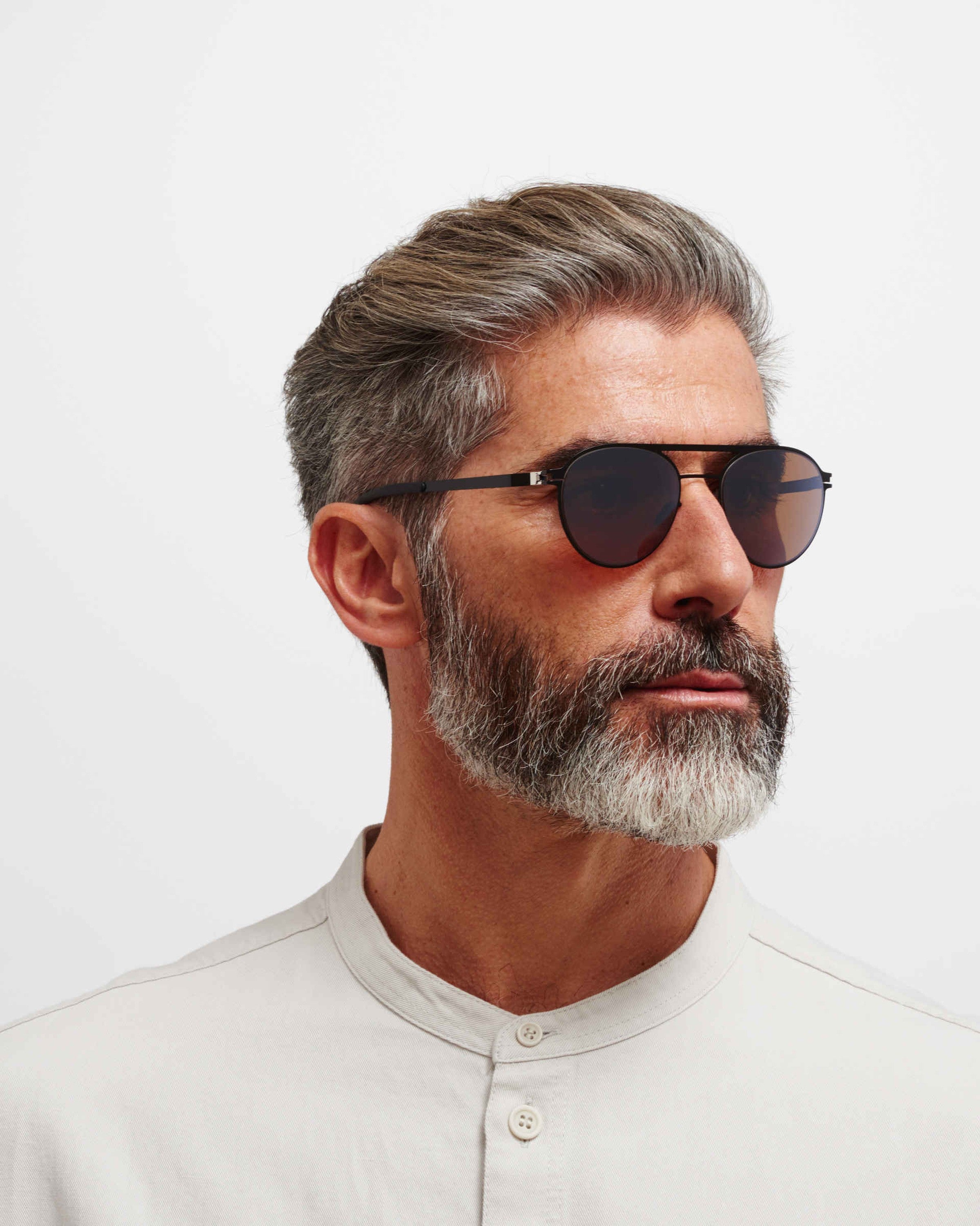 MYKITA BRADLEY JET BLACK/MOLE GREY Jet Black/Mole Grey / PolPro Hi-Con BrownSilverFlash