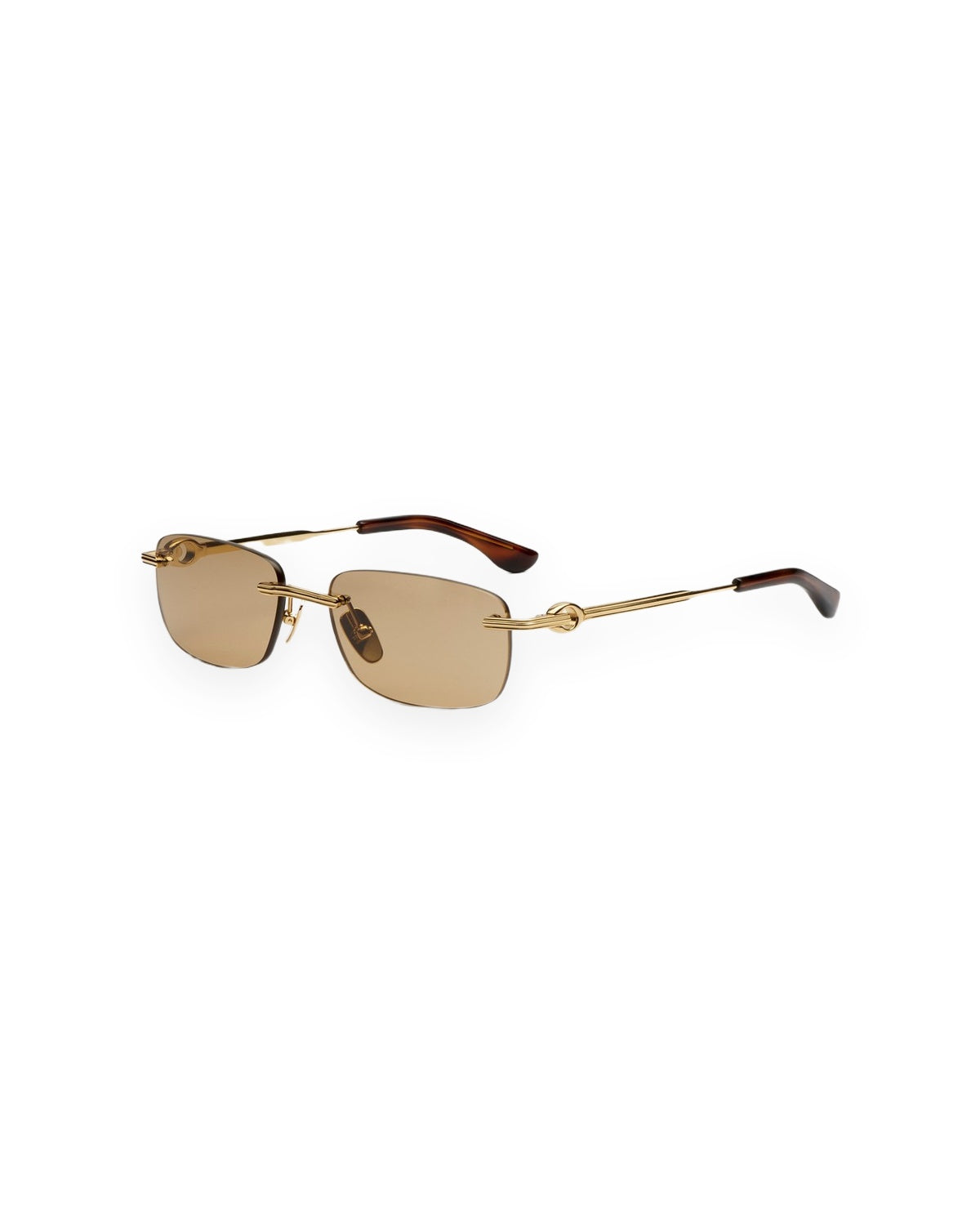 Three-quarter angle view of CHIMI Cadenza Navigator Brown sunglasses.