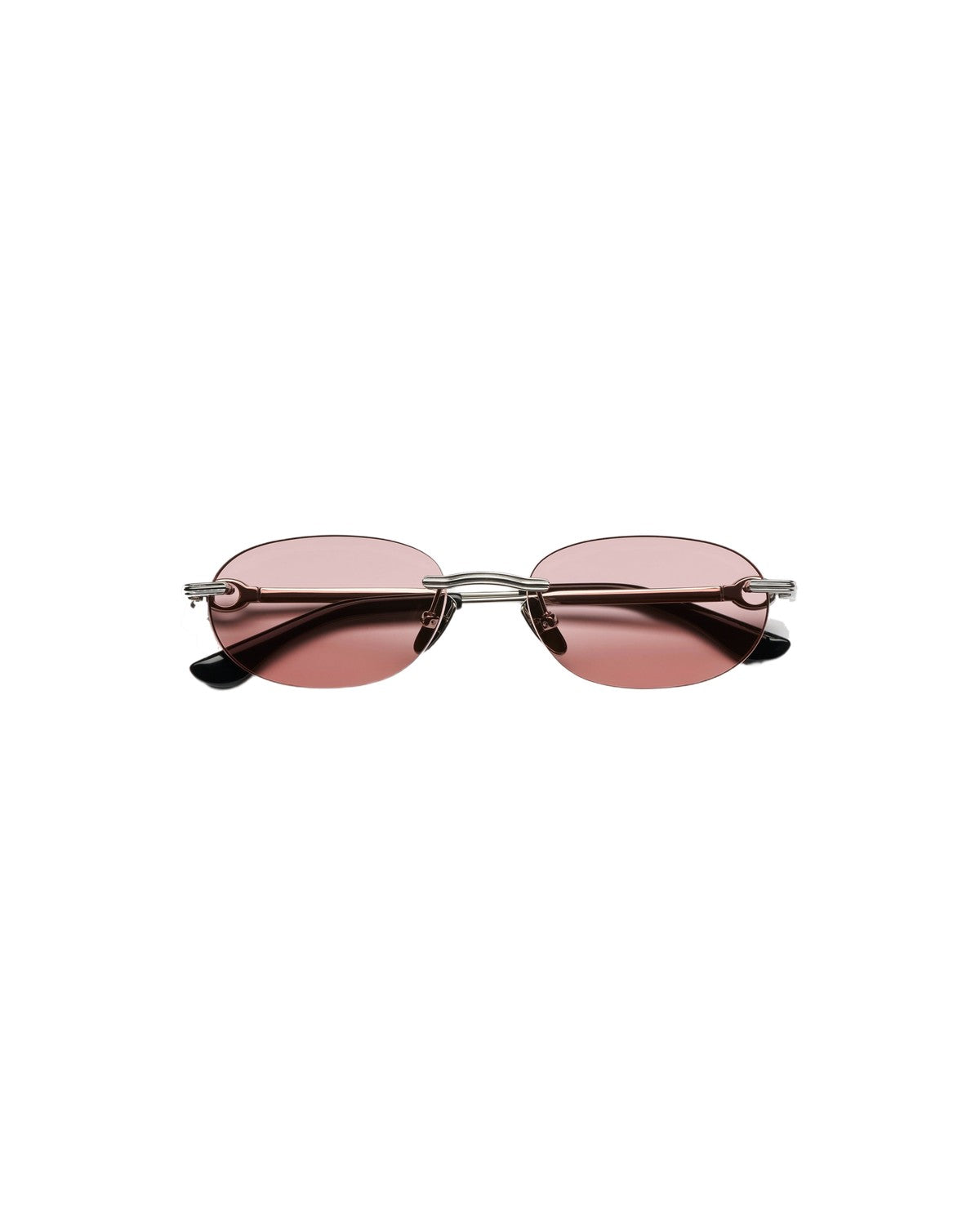 Front view of CHIMI Cadenza Oval Pink Low sunglasses.