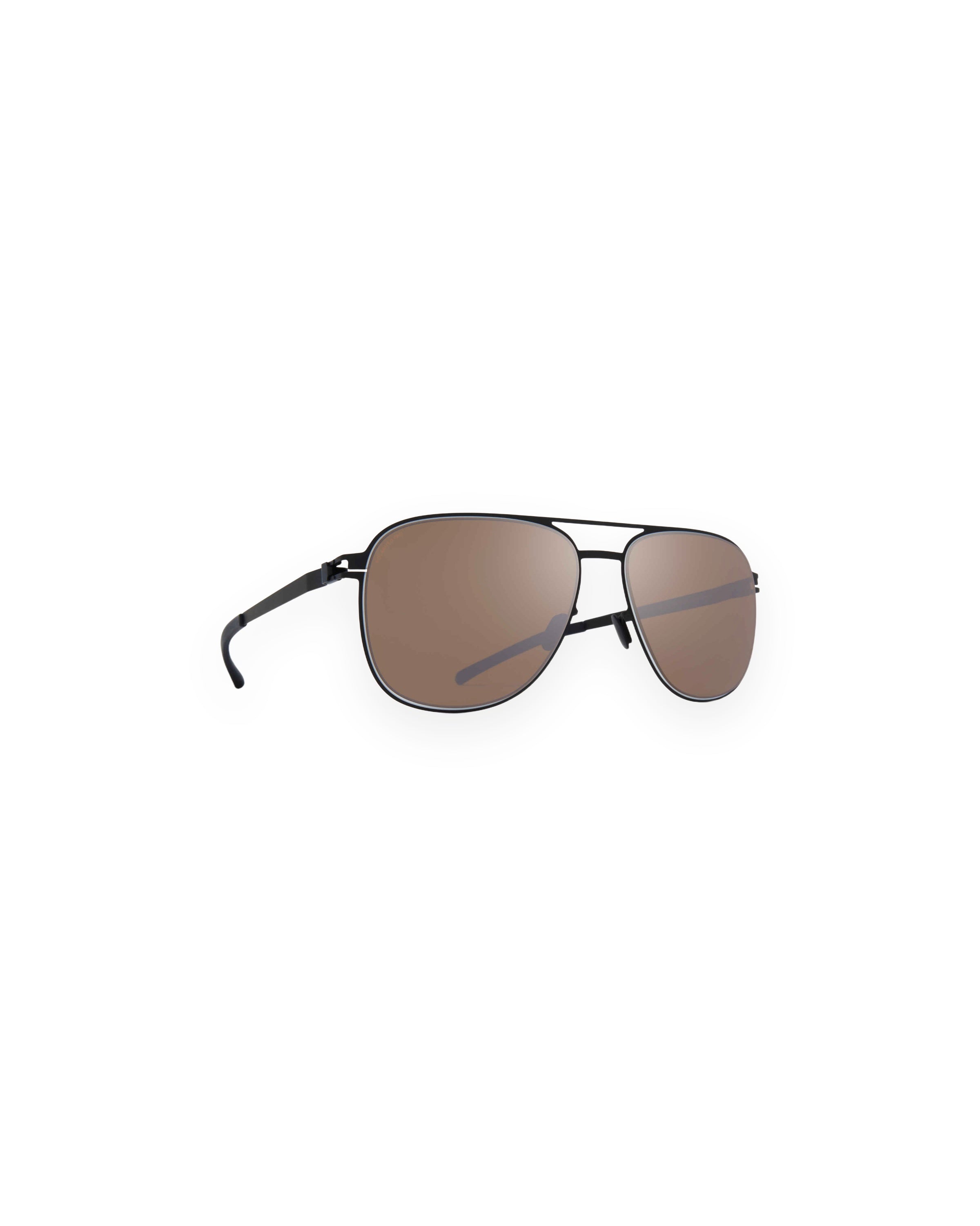 MYKITA CALEB BLACK/WHITE Black/White / PolPro Hi-Con BrownSilverFlash
