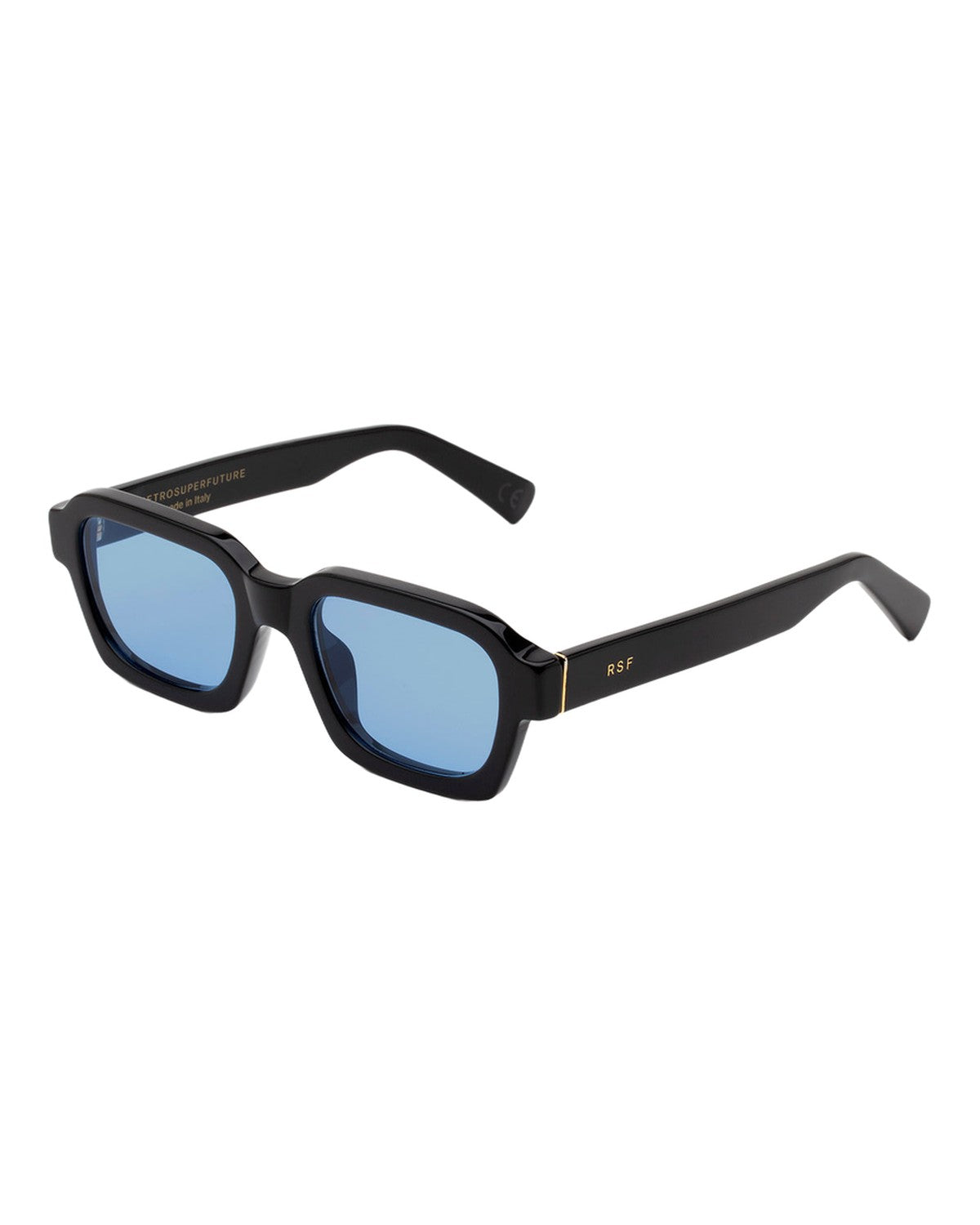 Angle view of RETROSUPERFUTURE Caro Azure sunglasses.