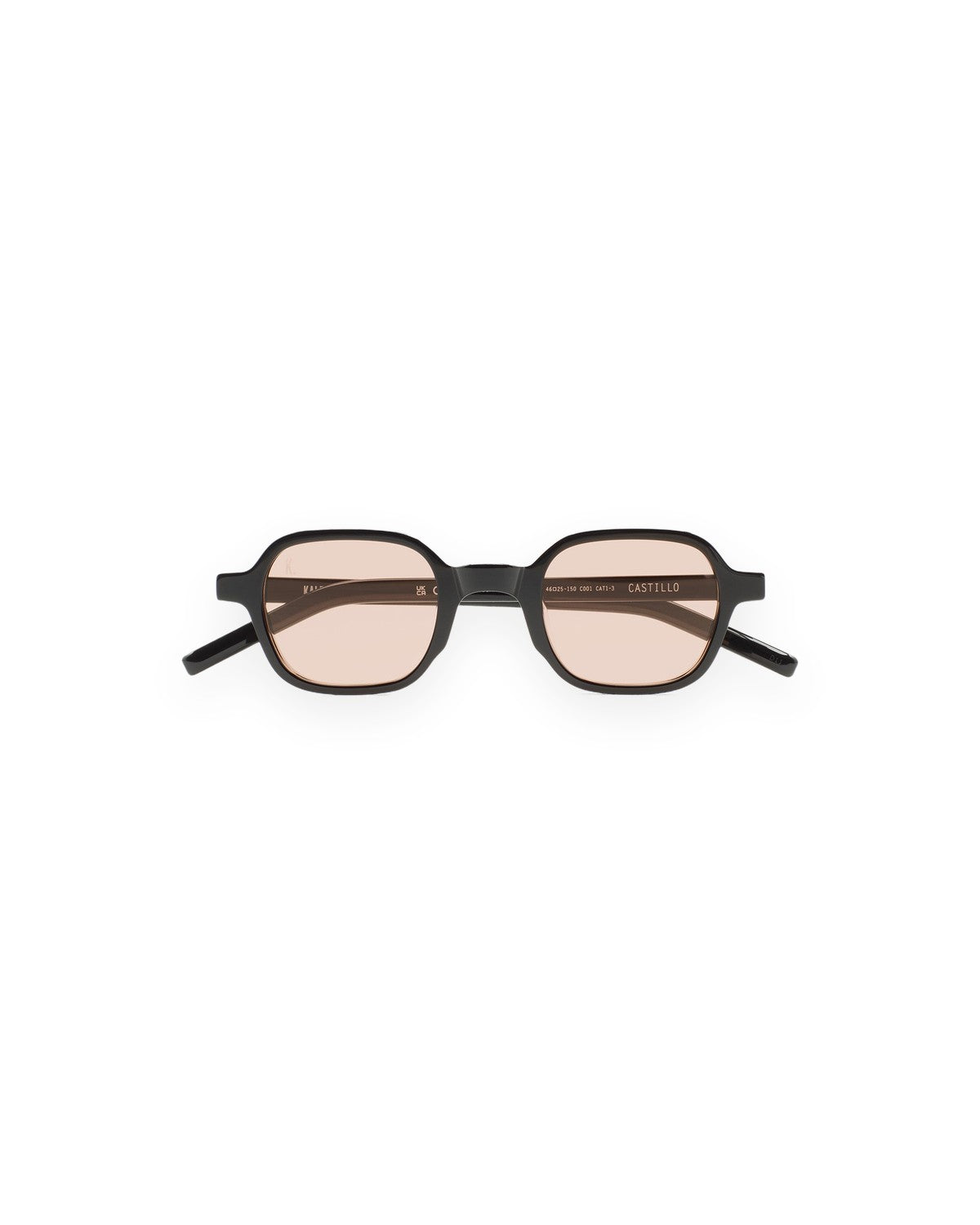Front view of KALEOS Castillo Black Brown sunglasses.