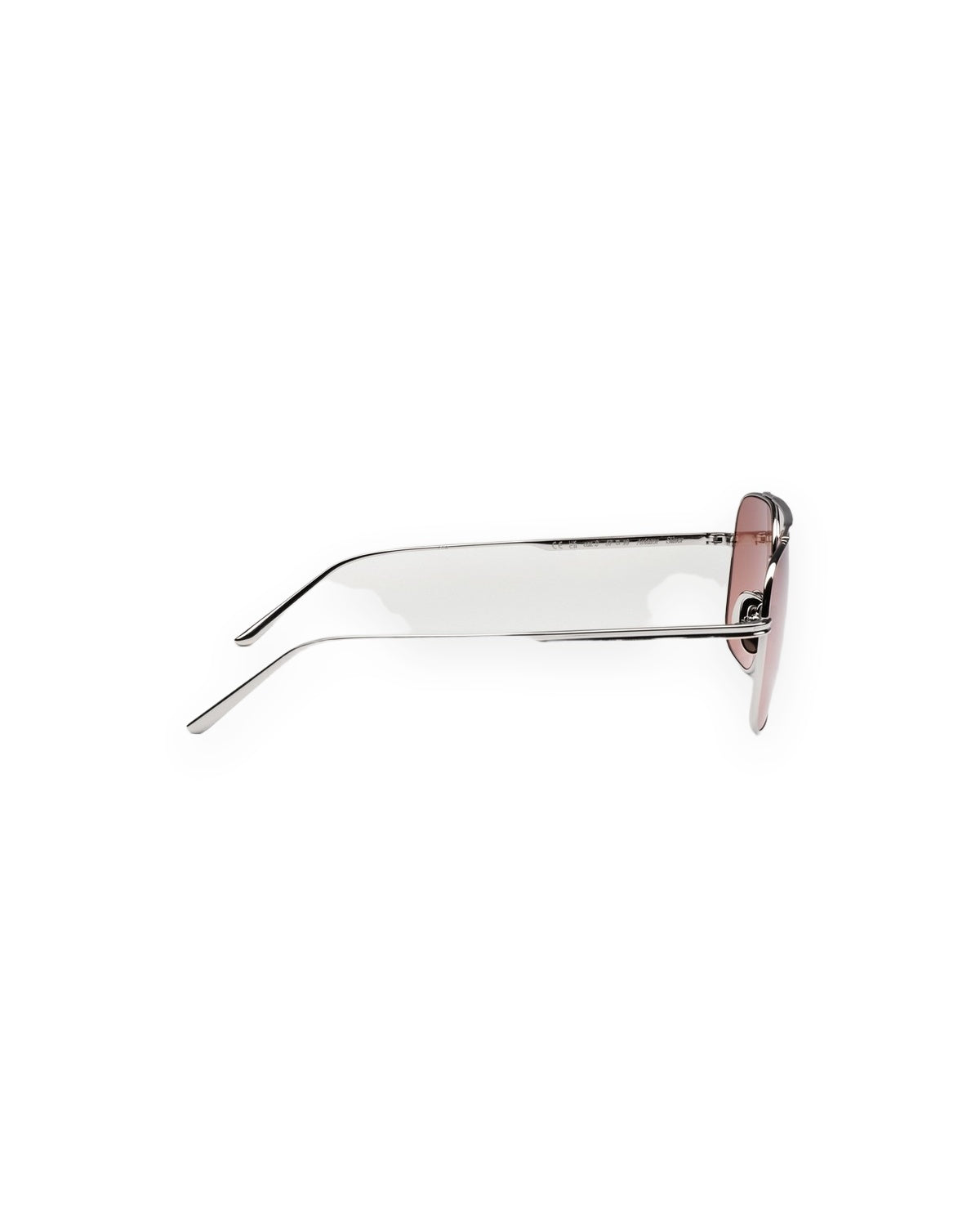 Side profile of CHIMI CC Titan Aviator Silver Medium sunglasses.