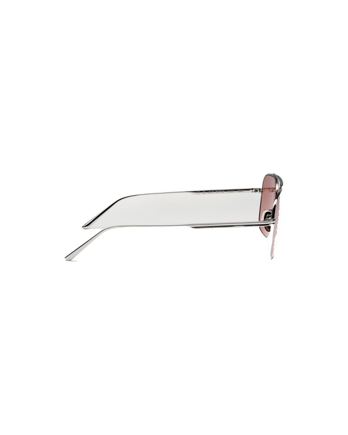 Side profile of CHIMI CC Titan Aviator Silver Medium sunglasses.