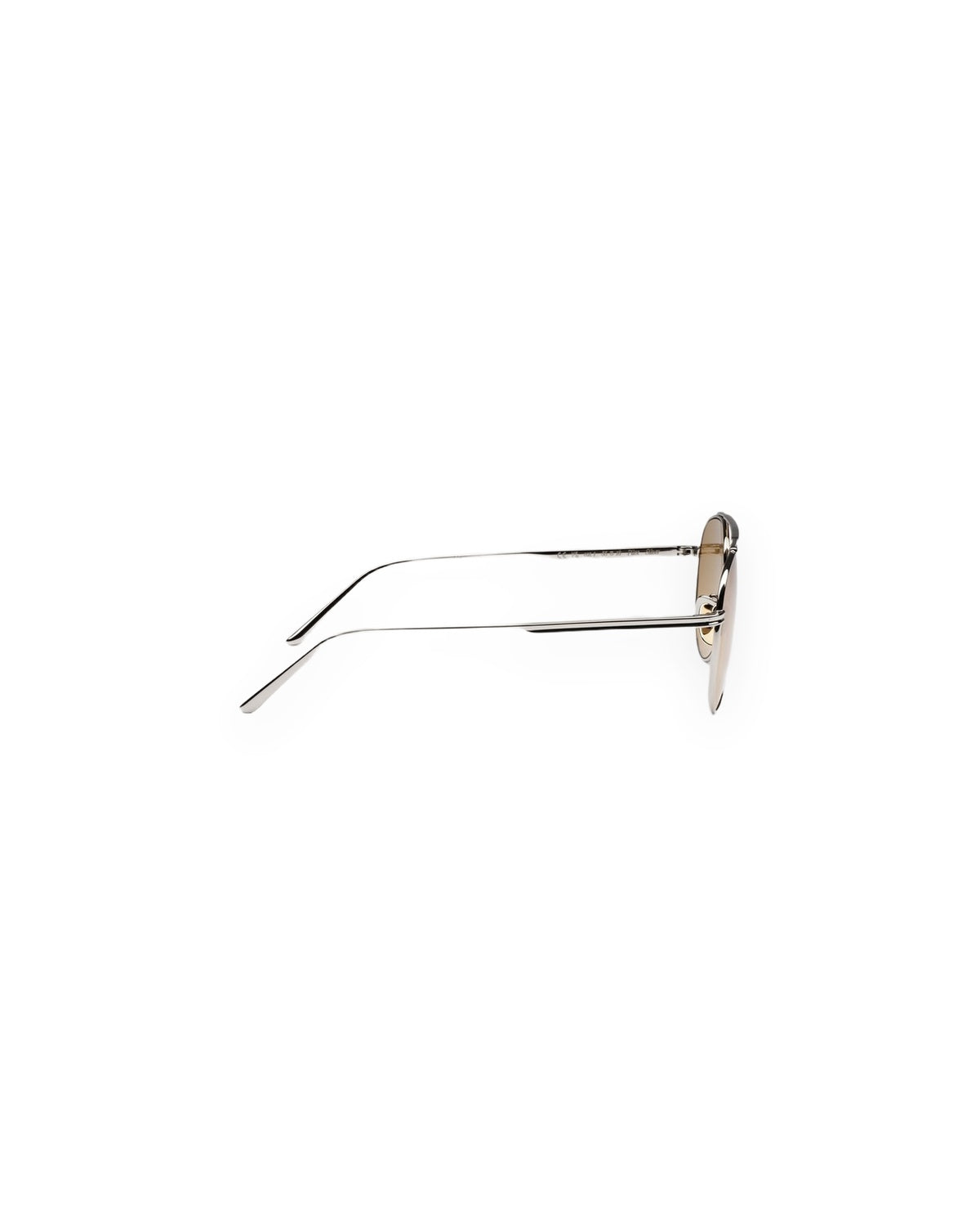 Side profile of CHIMI CC Titan Pilot Silver sunglasses.