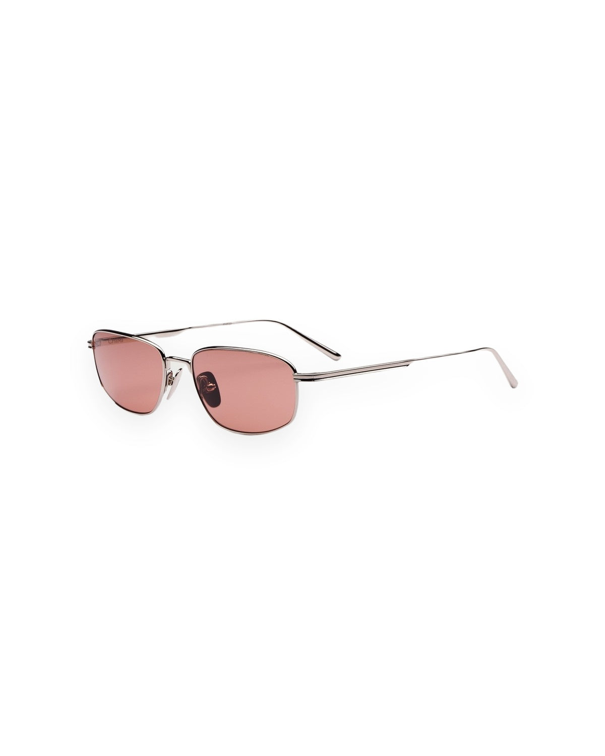 Angle view of CHIMI CC Titan Plane Silver sunglasses.