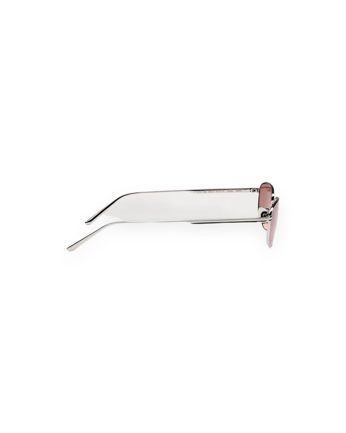 Side profile of CHIMI CC Titan Plane Silver sunglasses.
