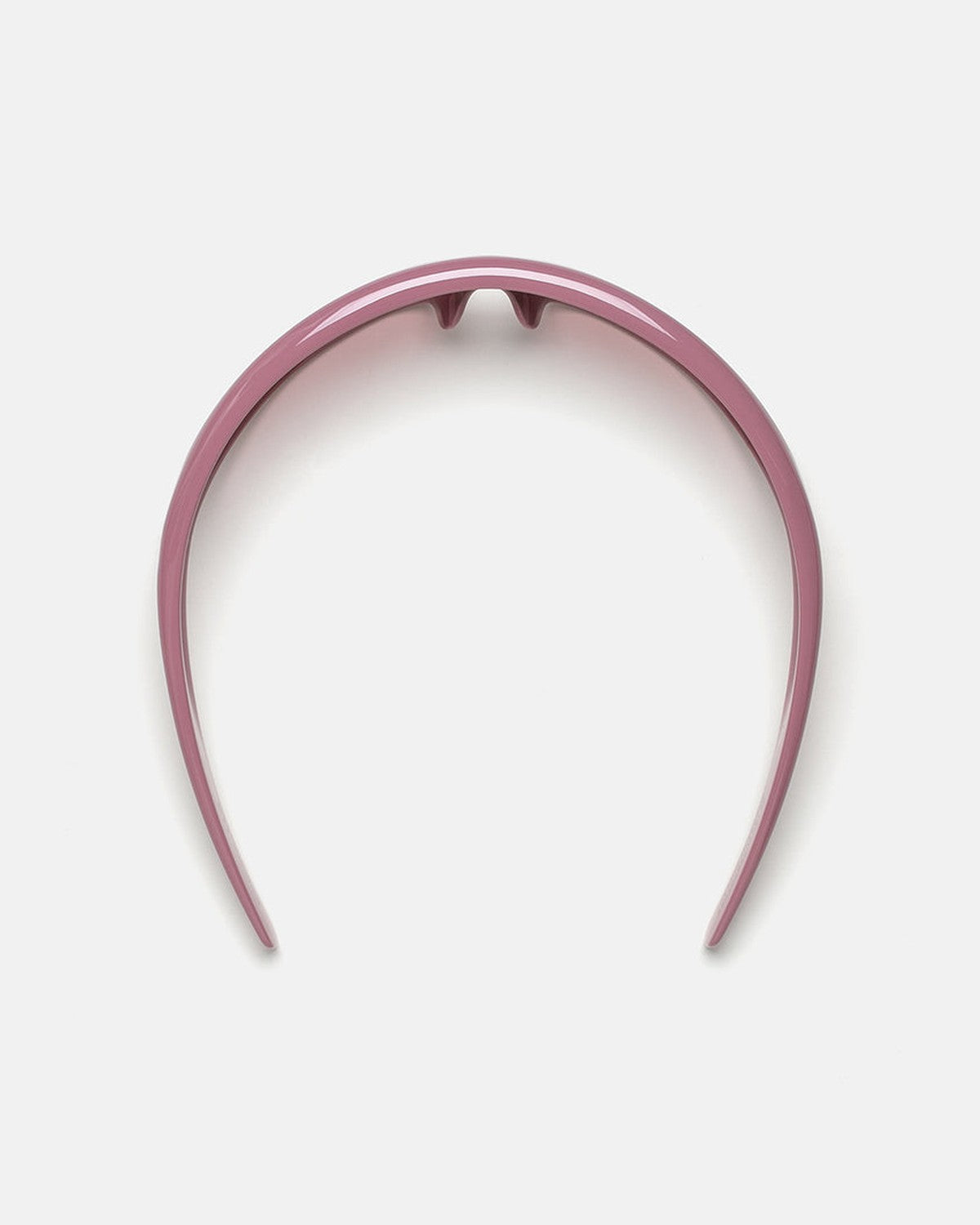 Top view showing the headband temples of RETROSUPERFUTURE Cerchietto Caramella sunglasses.
