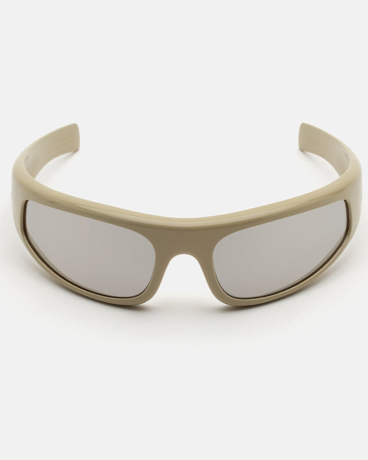 Front view showing open headband shape of RETROSUPERFUTURE Cerchietto Cremoso sunglasses.