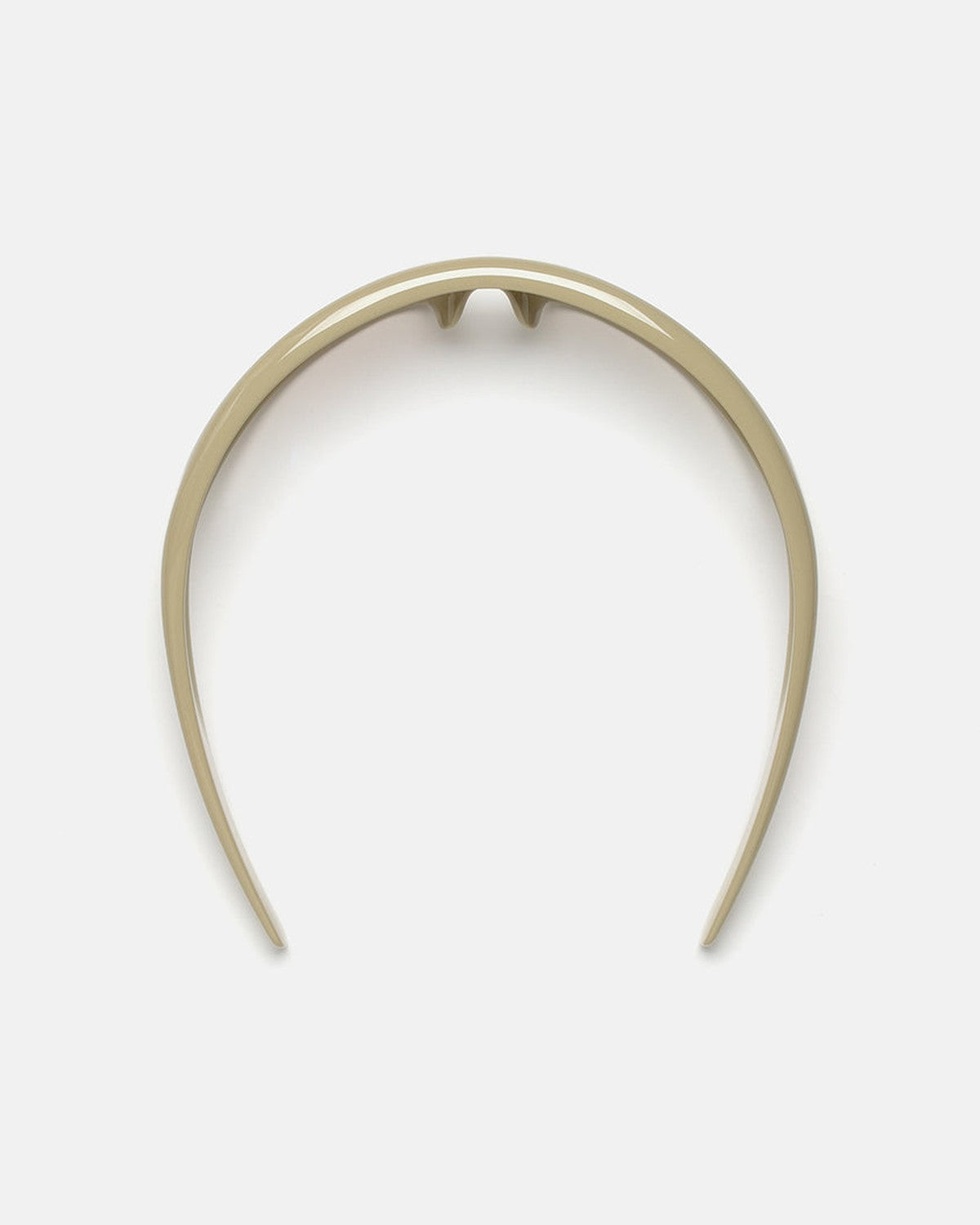 Overhead view of the headband structure of RETROSUPERFUTURE Cerchietto Cremoso sunglasses.