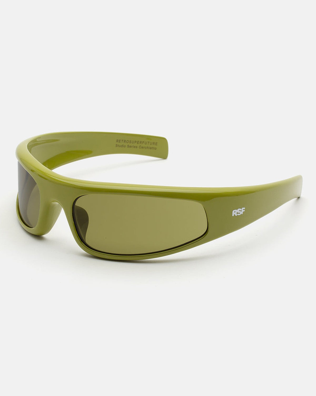 Angled view of RETROSUPERFUTURE Cerchietto Dragoncello sunglasses.