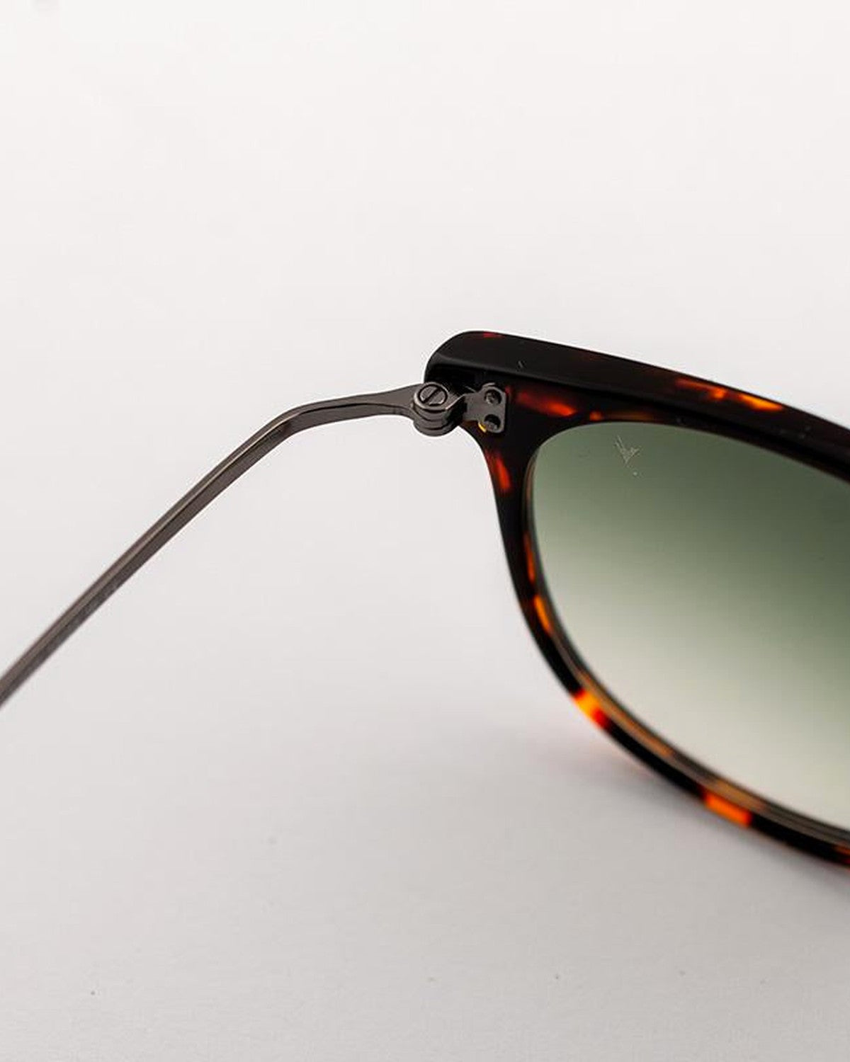 Detail of the hinge mechanism on EYEPETIZER CHARLES C.I-3-25F sunglasses.
