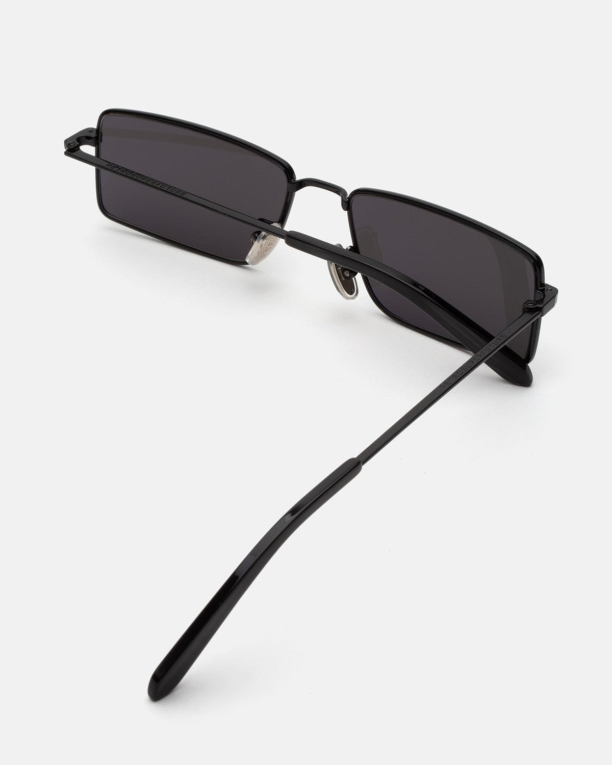 Overhead view showing temple detail of RETROSUPERFUTURE Chopper Fiammato sunglasses.