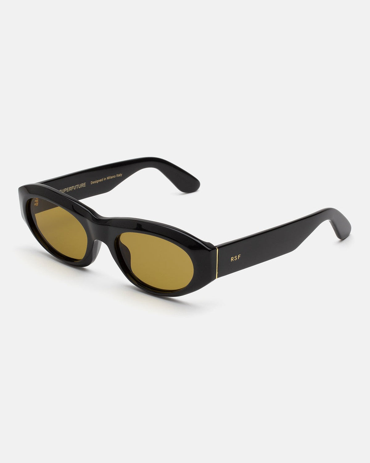 Angle view of RETROSUPERFUTURE Cinema Vintage Brown sunglasses.
