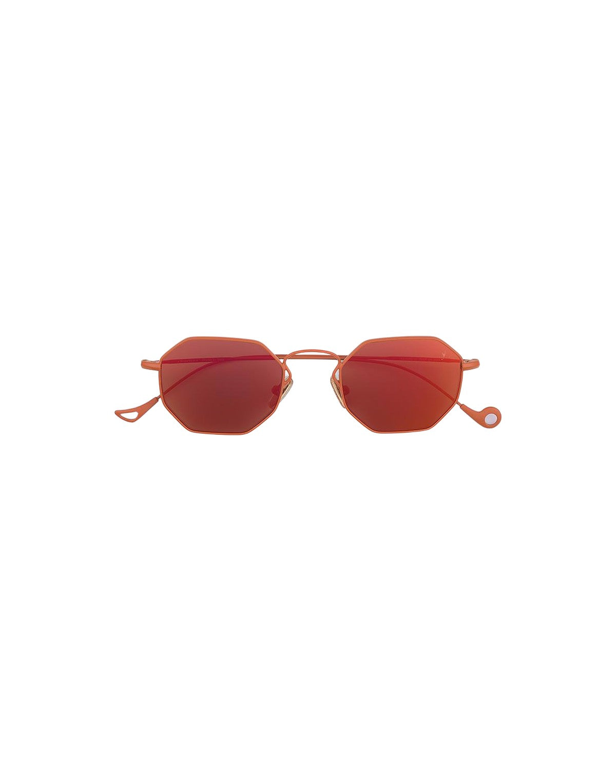 Front view of EYEPETIZER CLAIRE C.13-37 sunglasses with coral-toned frames and matching lenses.