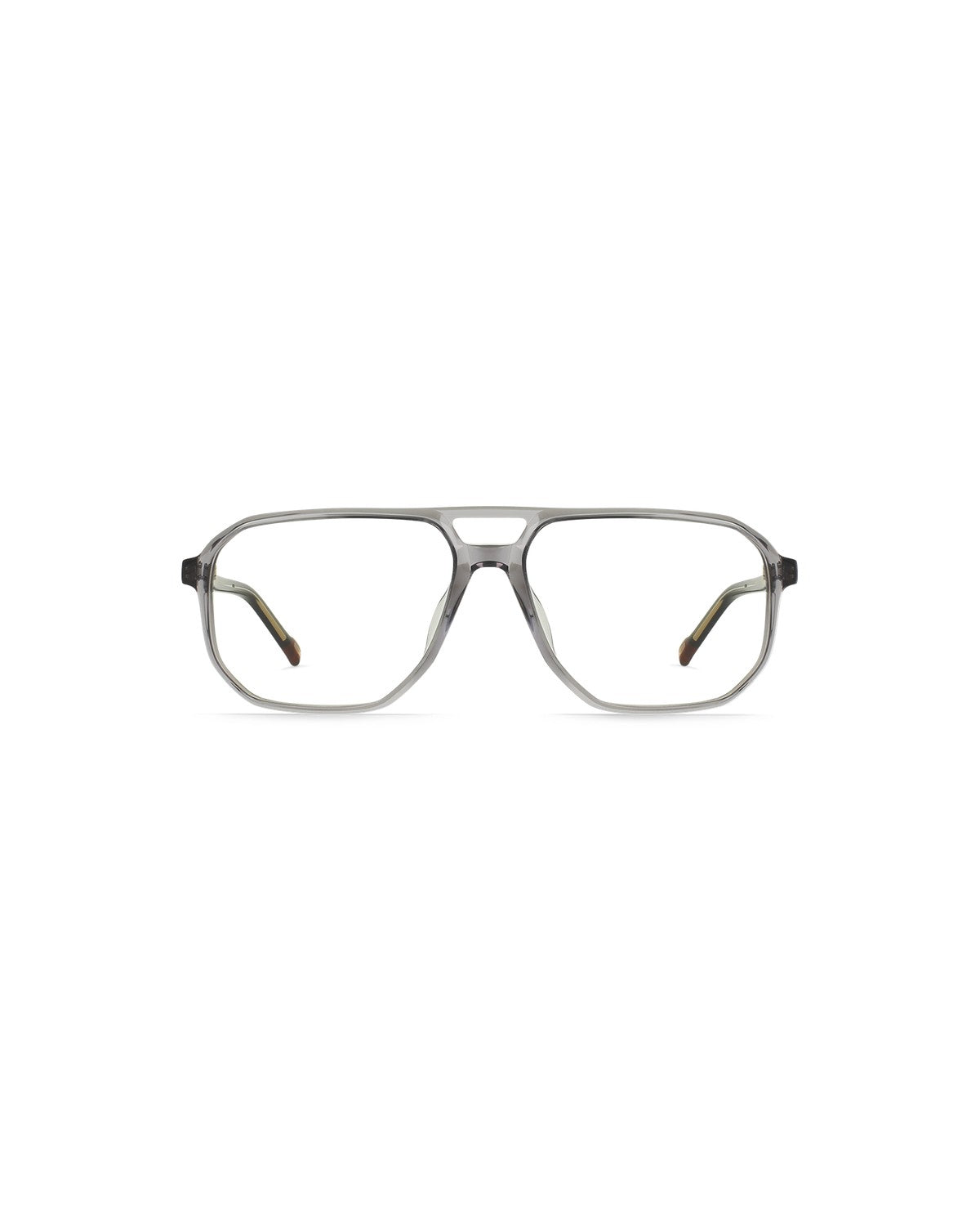 Front view of RAEN Crom 56 Flint Clear eyeglasses.