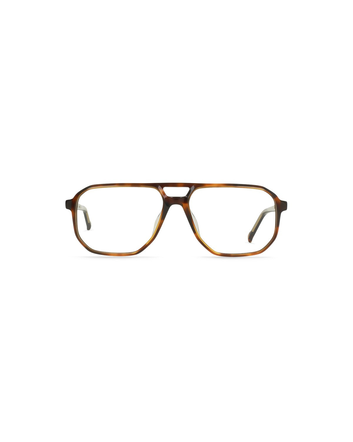 Front view of RAEN Crom 56 Hearth Clear eyeglasses.
