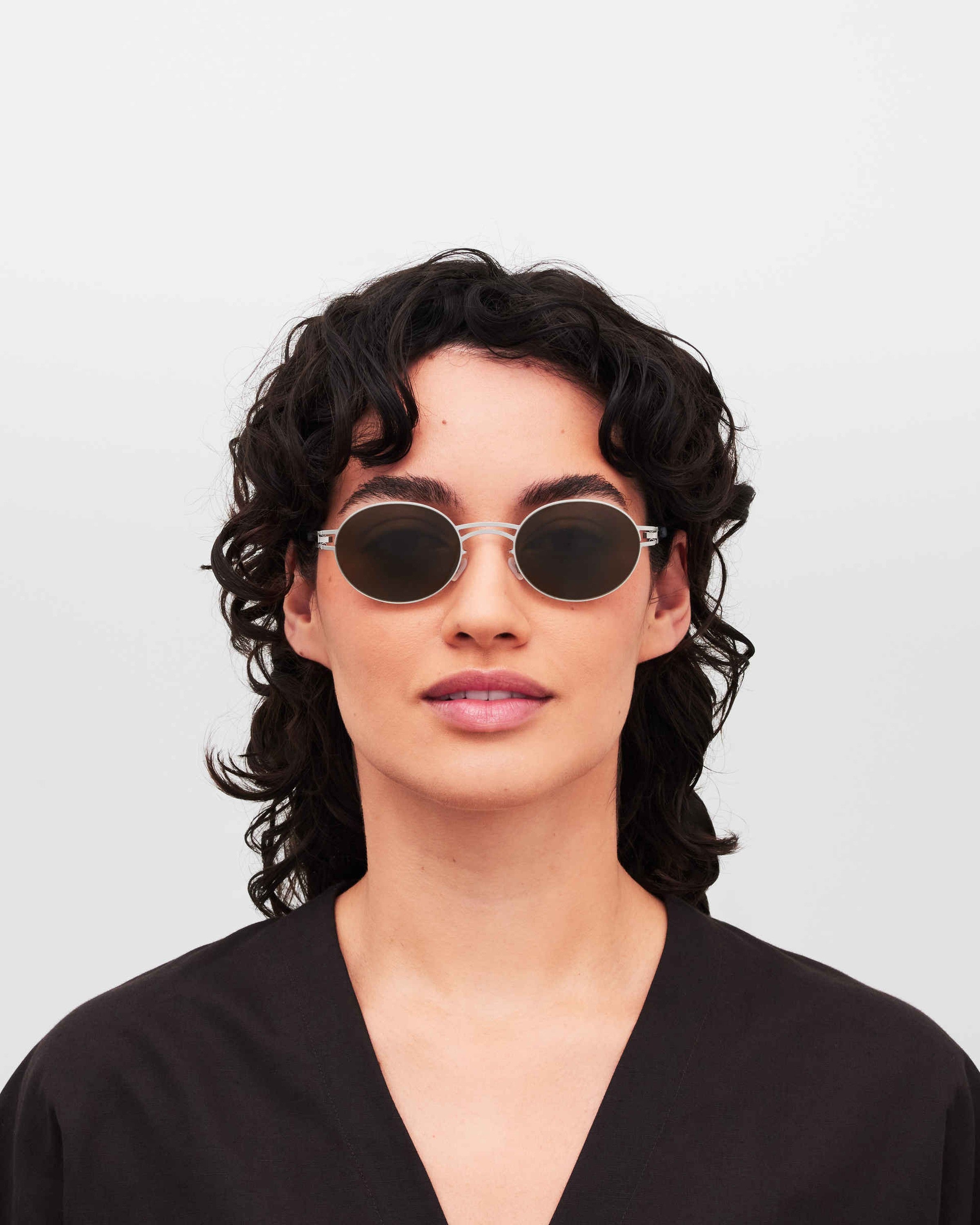 MYKITA DADA SHINY SILVER Shiny Silver / Rawbrown Solid