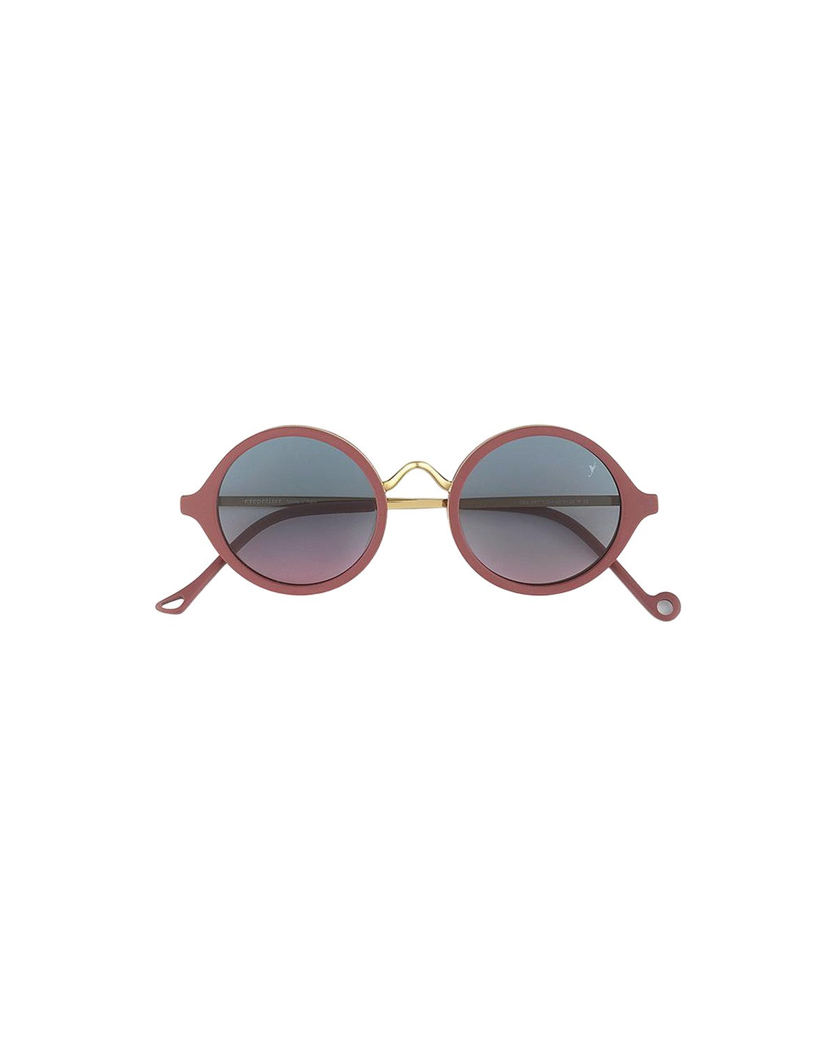 Front view of EYEPETIZER DES ART C.O-4-20 sunglasses with round frames and gradient lenses.
