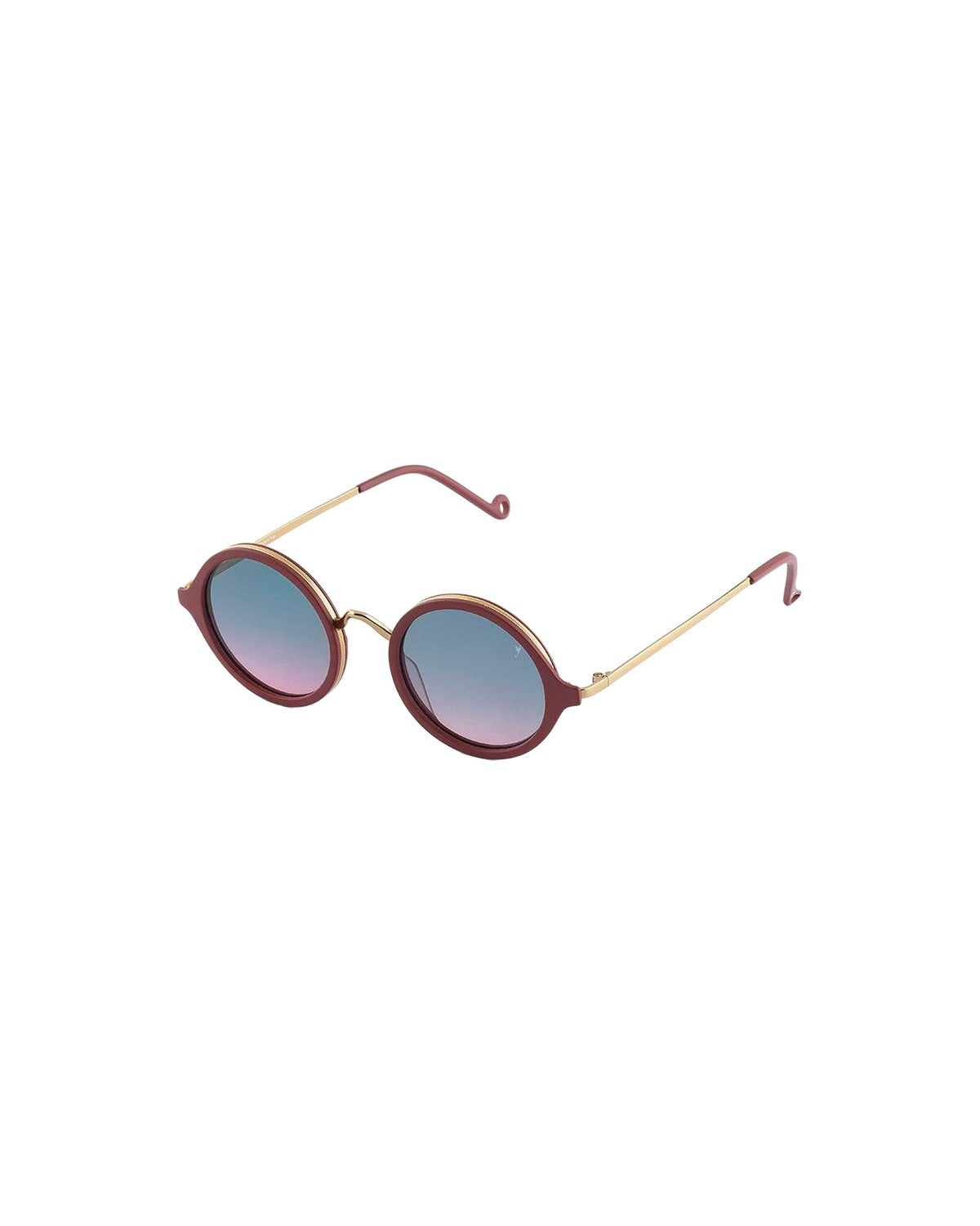 Angle view of EYEPETIZER DES ART C.O-4-20 sunglasses showing the temple and curved tip.