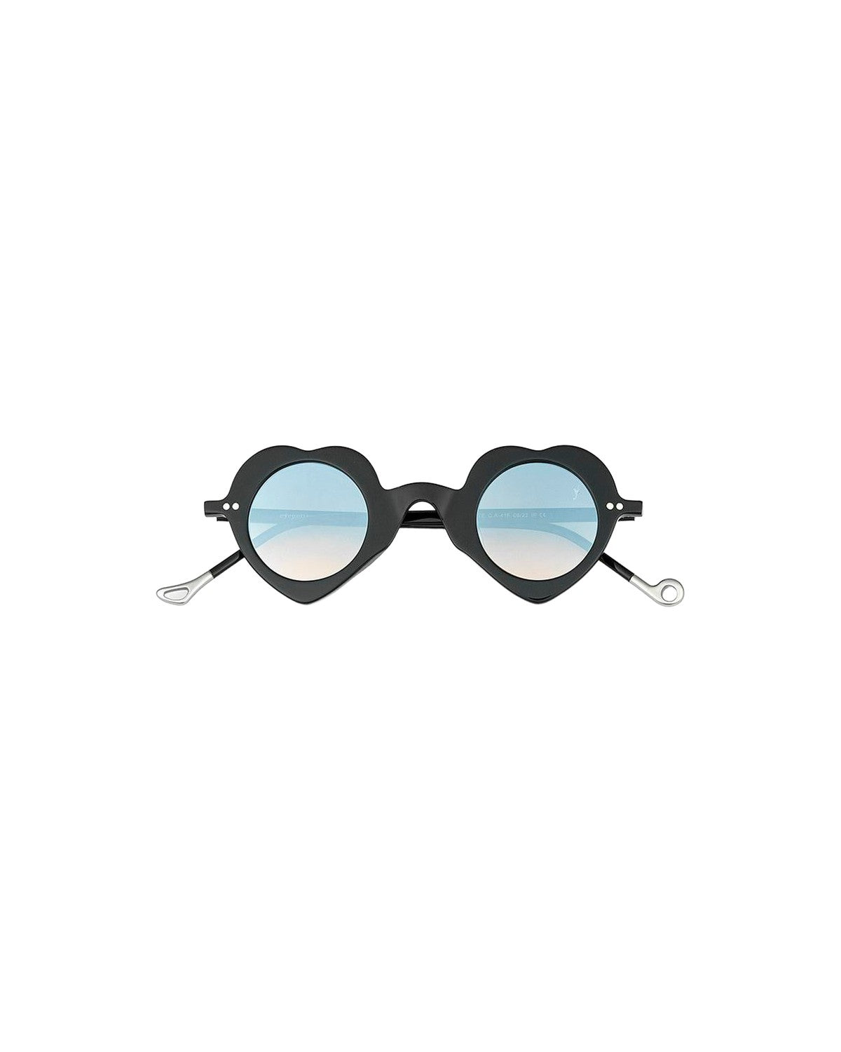 Front view of EYEPETIZER DICIASSETTE C.A-41F sunglasses with heart-shaped frames and gradient lenses.