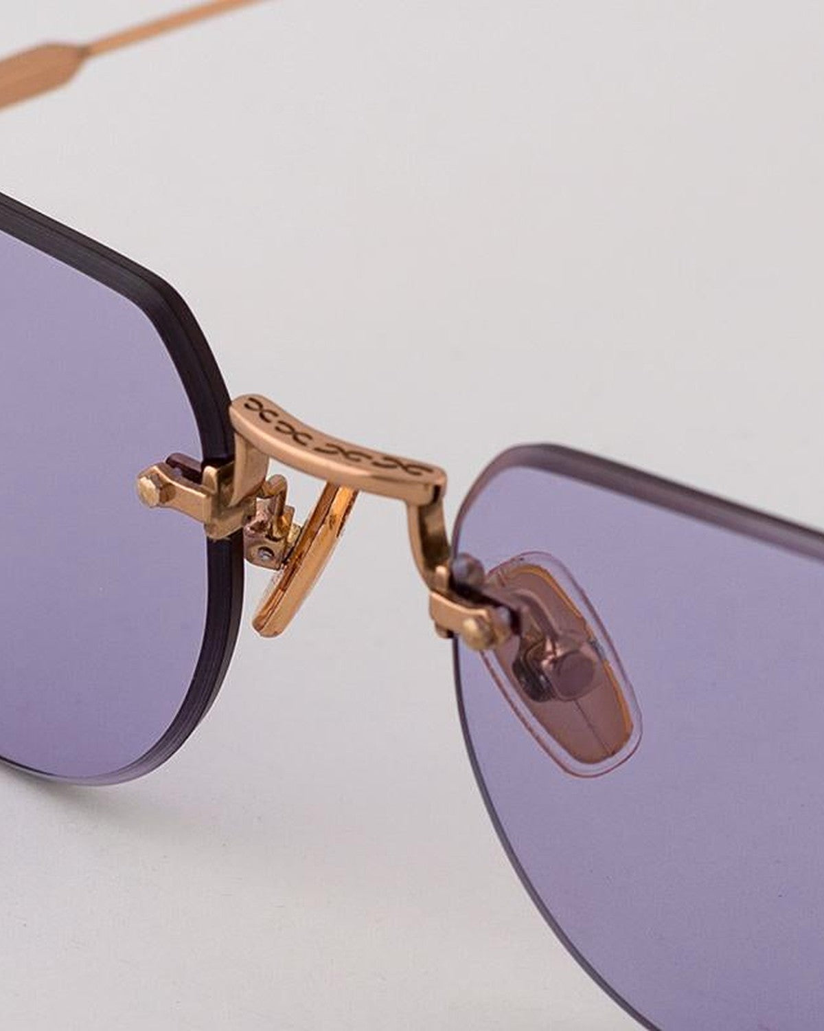 Close-up of the bridge and nose pads on EYEPETIZER DRIVE C.9-49 sunglasses.
