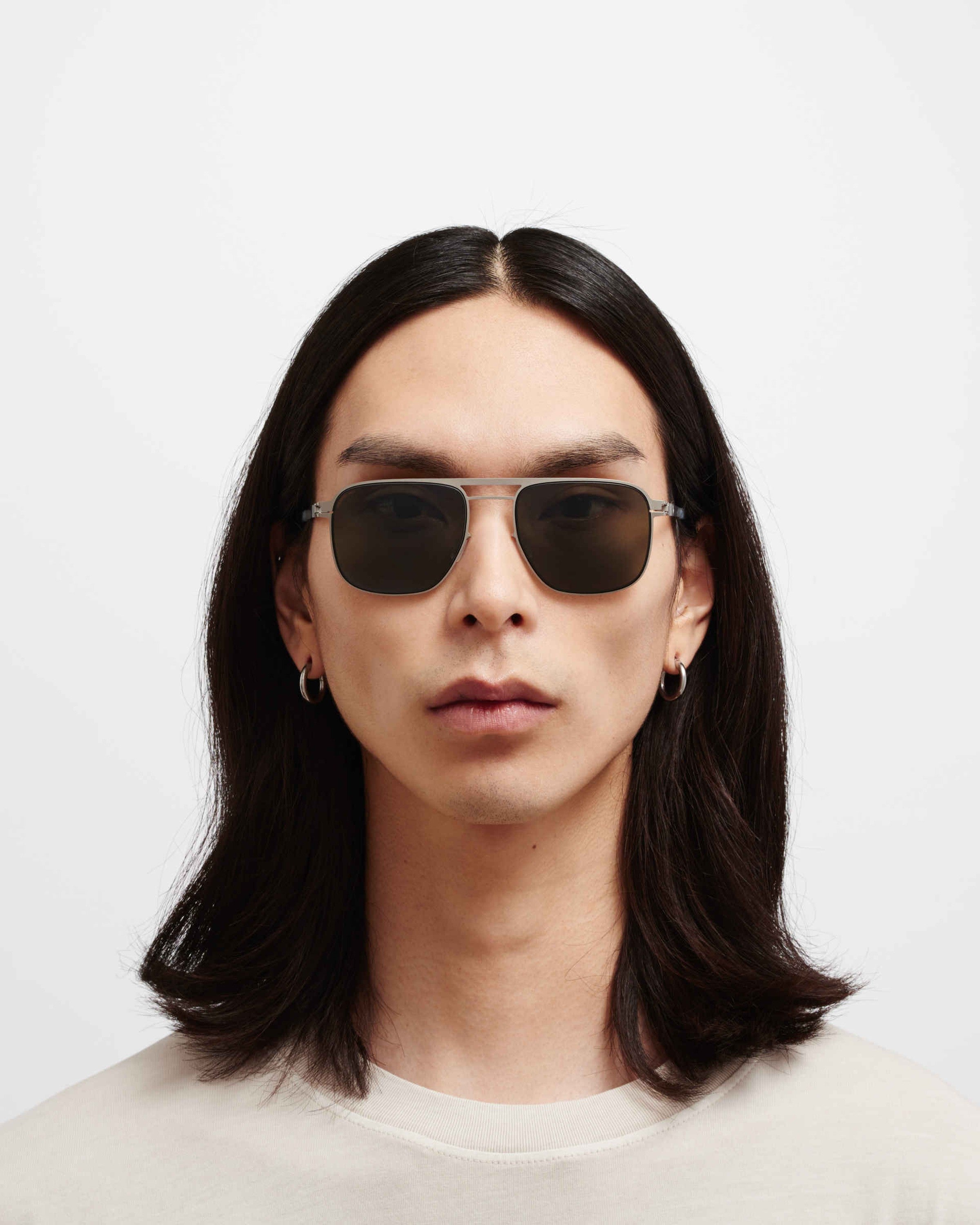 MYKITA ELI MATTE SILVER/BLACK Matte Silver/Black / PolPro Green 15