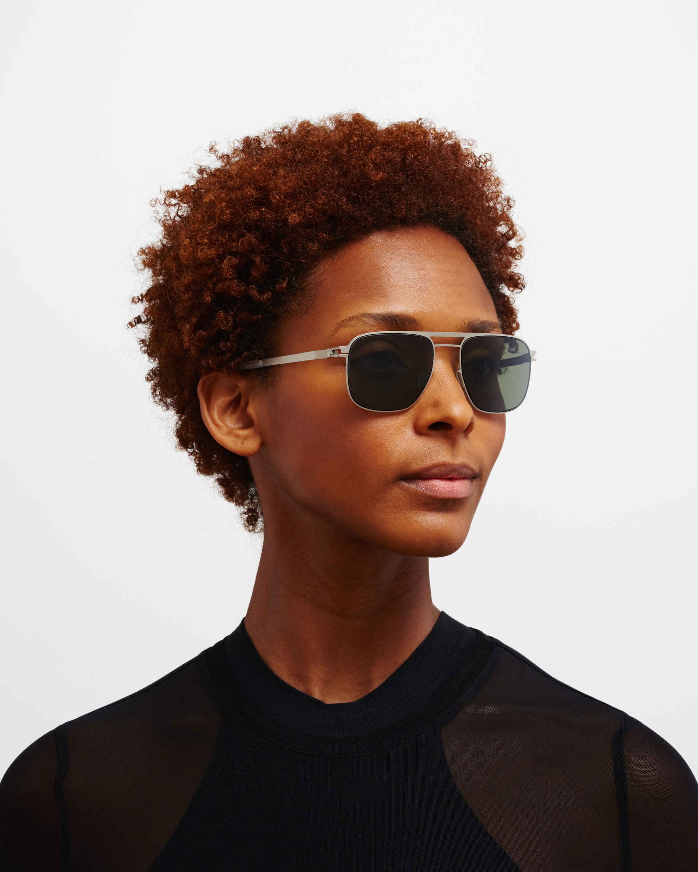 MYKITA ELI MATTE SILVER/BLACK Matte Silver/Black / PolPro Green 15
