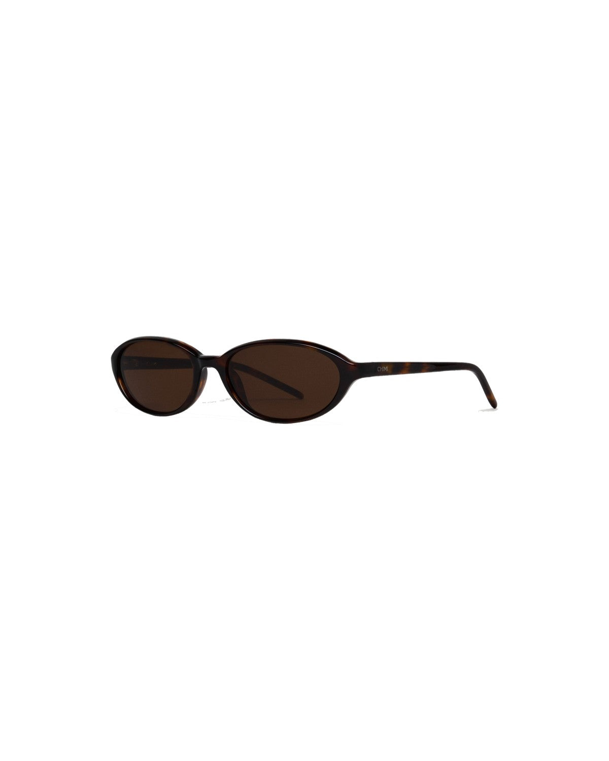 Angle view of CHIMI Ellipse Tortoise Brown sunglasses.