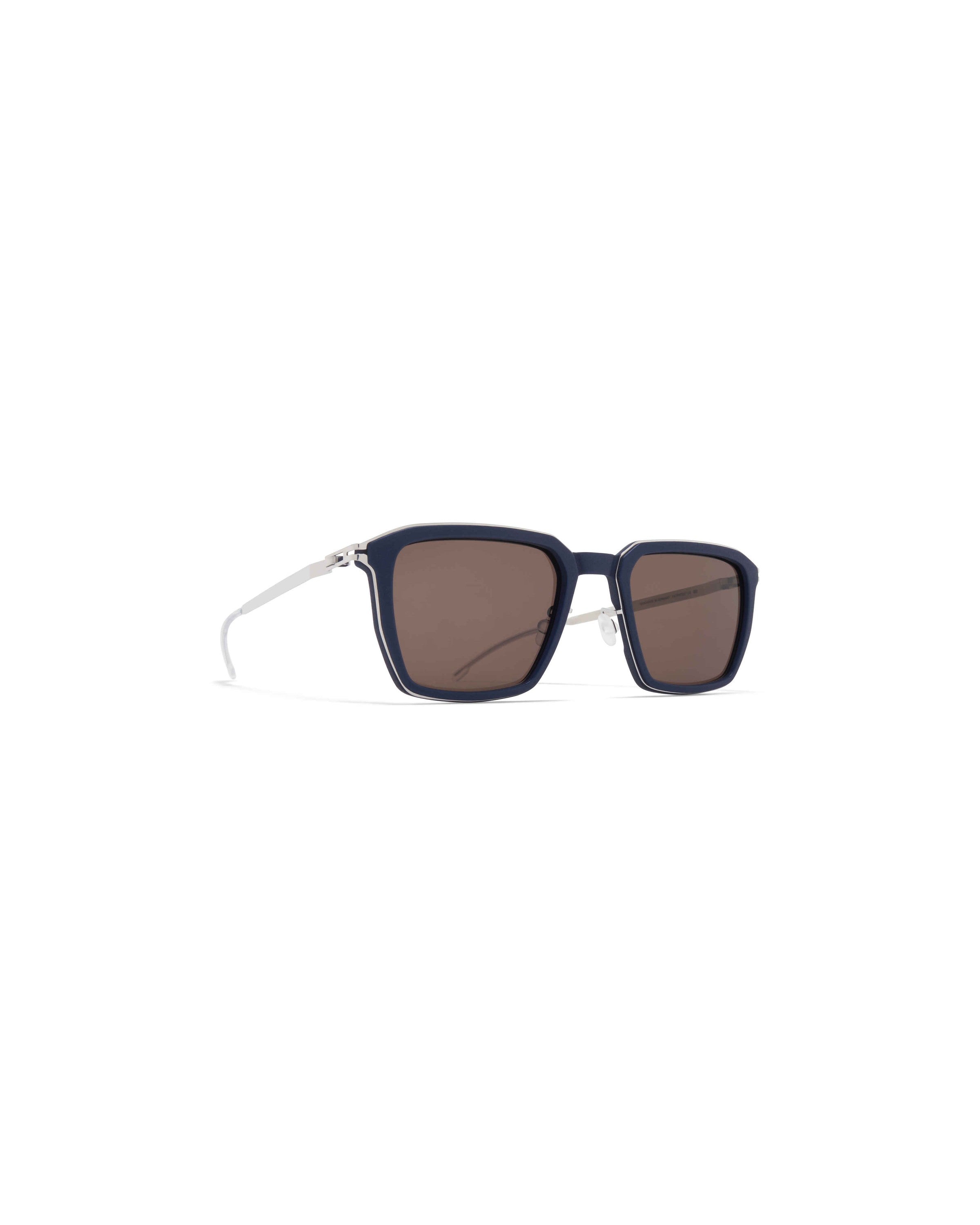 MYKITA EMBERS MH75 INDIGO/SHINY SILVER Indigo/Shiny Silver / Brown Solid