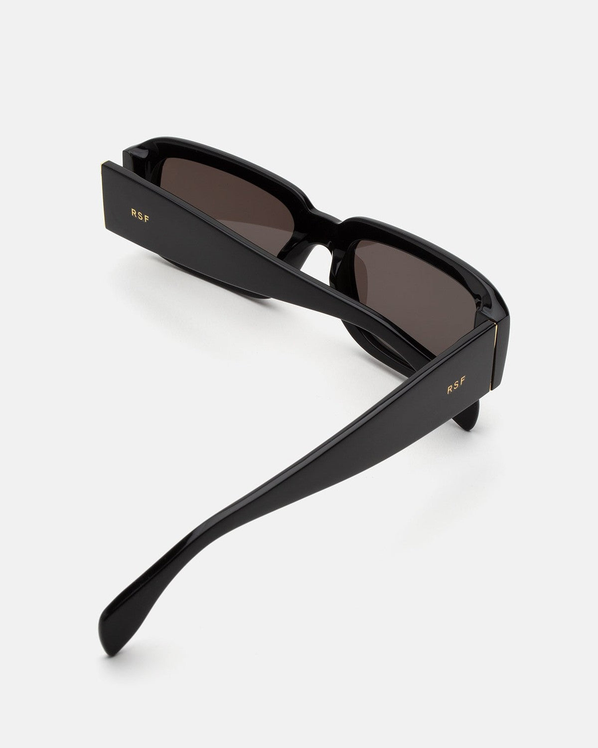 Overhead view of RETROSUPERFUTURE Etrusco Black sunglasses from the interior.